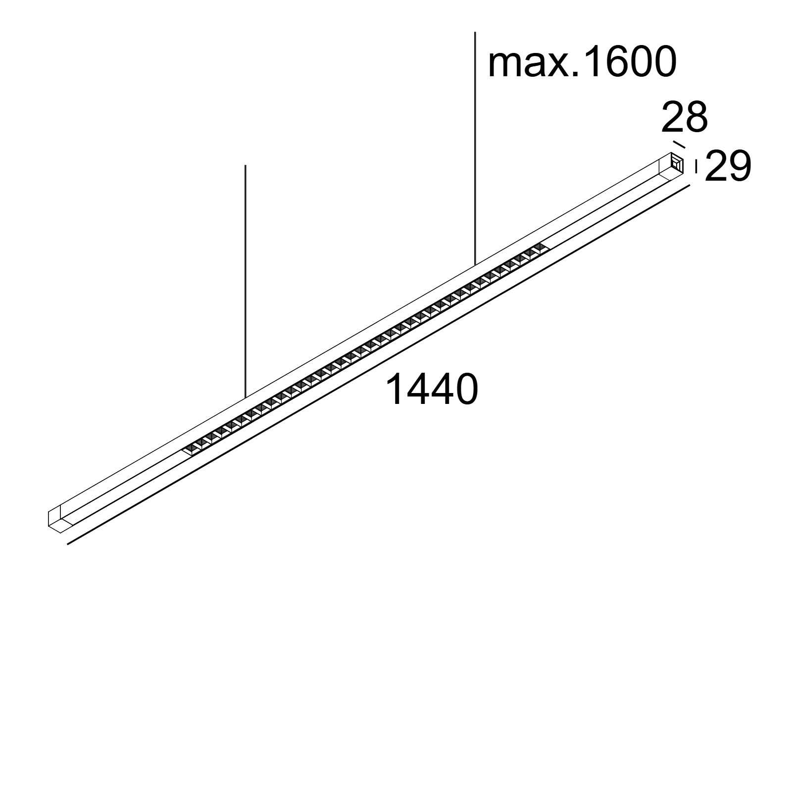 Технический подвесной светильник INFORM SQ P DOWN-UP Delta Light 25512 XXX0 2