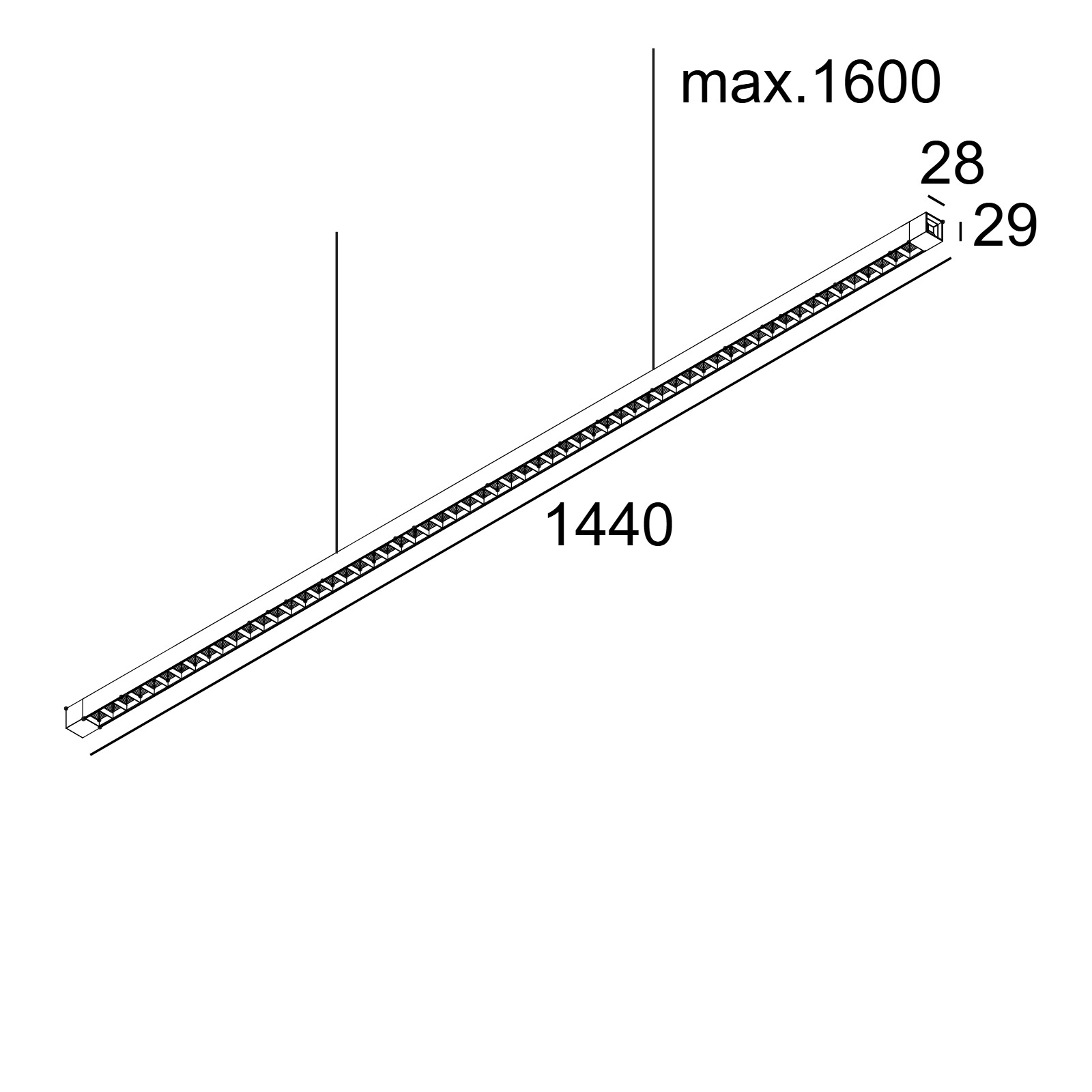 Технический подвесной светильник INFORM SQ P DOWN-UP Delta Light 25514 XXX0 2