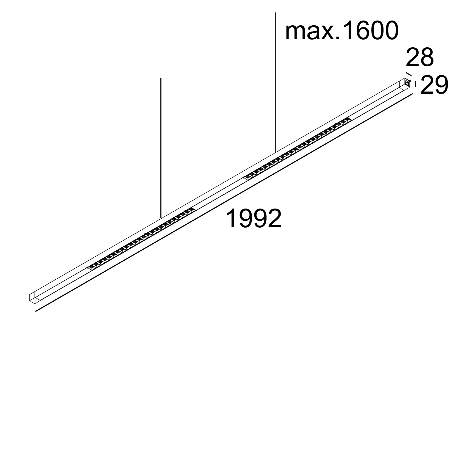 Технический подвесной светильник INFORM SQ P DOWN-UP Delta Light 25516 XXX0 2