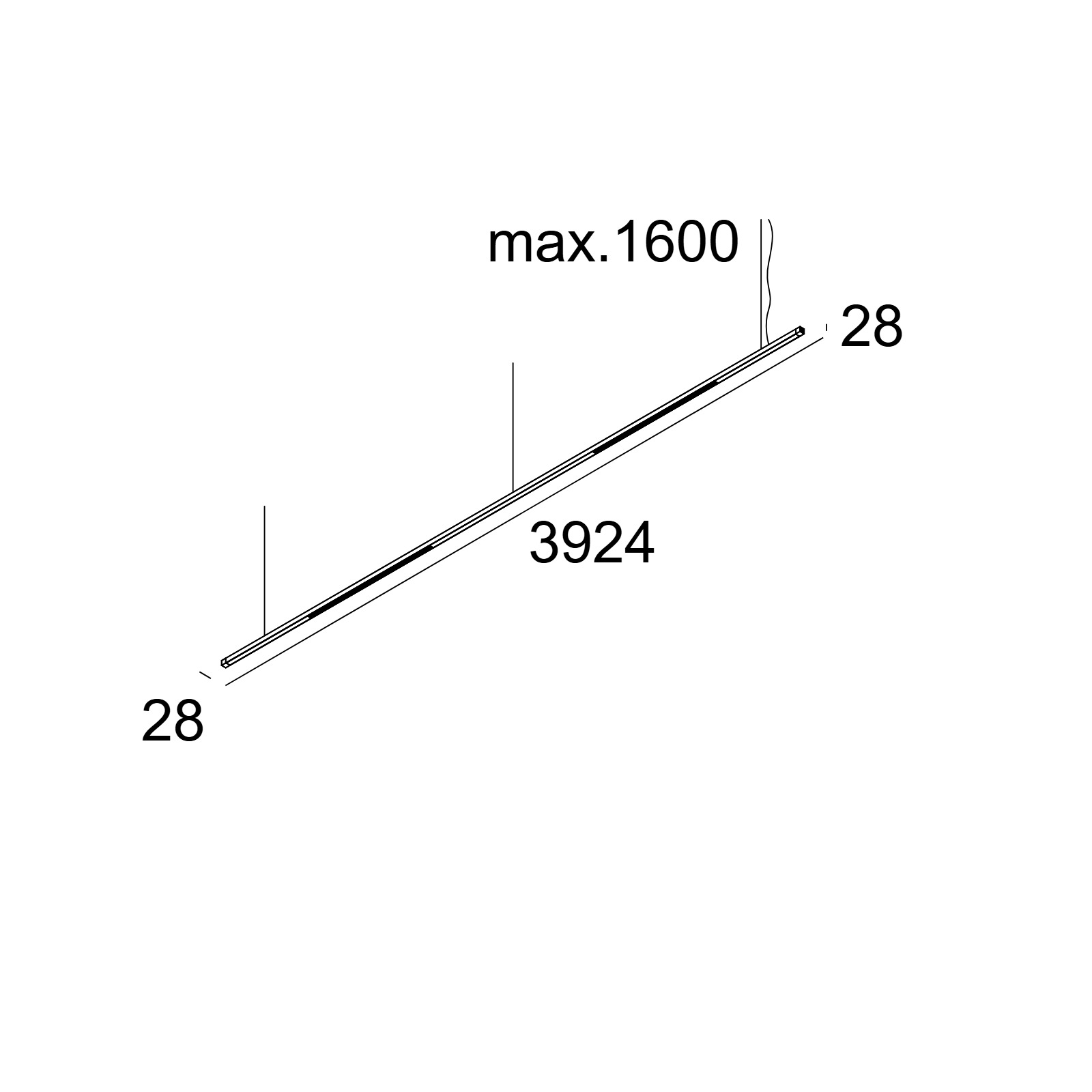 Технический подвесной светильник INFORM SQ P DOWN-UP Delta Light 25571 XXX0 2