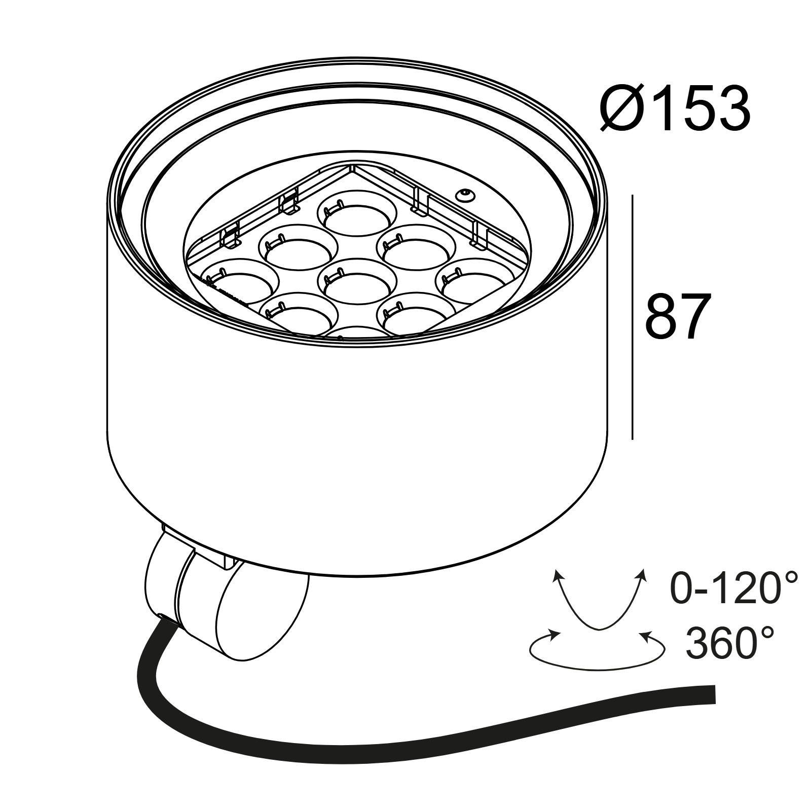 FRAX MB 93014 HONEYCOMB N Delta Light настенный прожектор 2