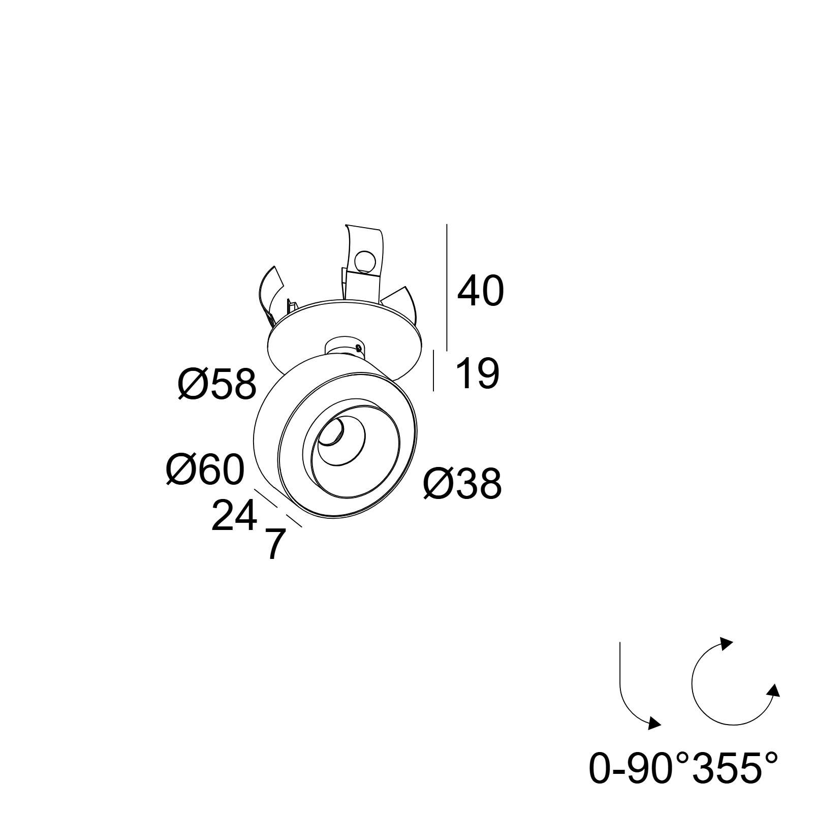 ODRON CLIP 92728/41 W-W белый Delta Light накладной потолочный светильник 2