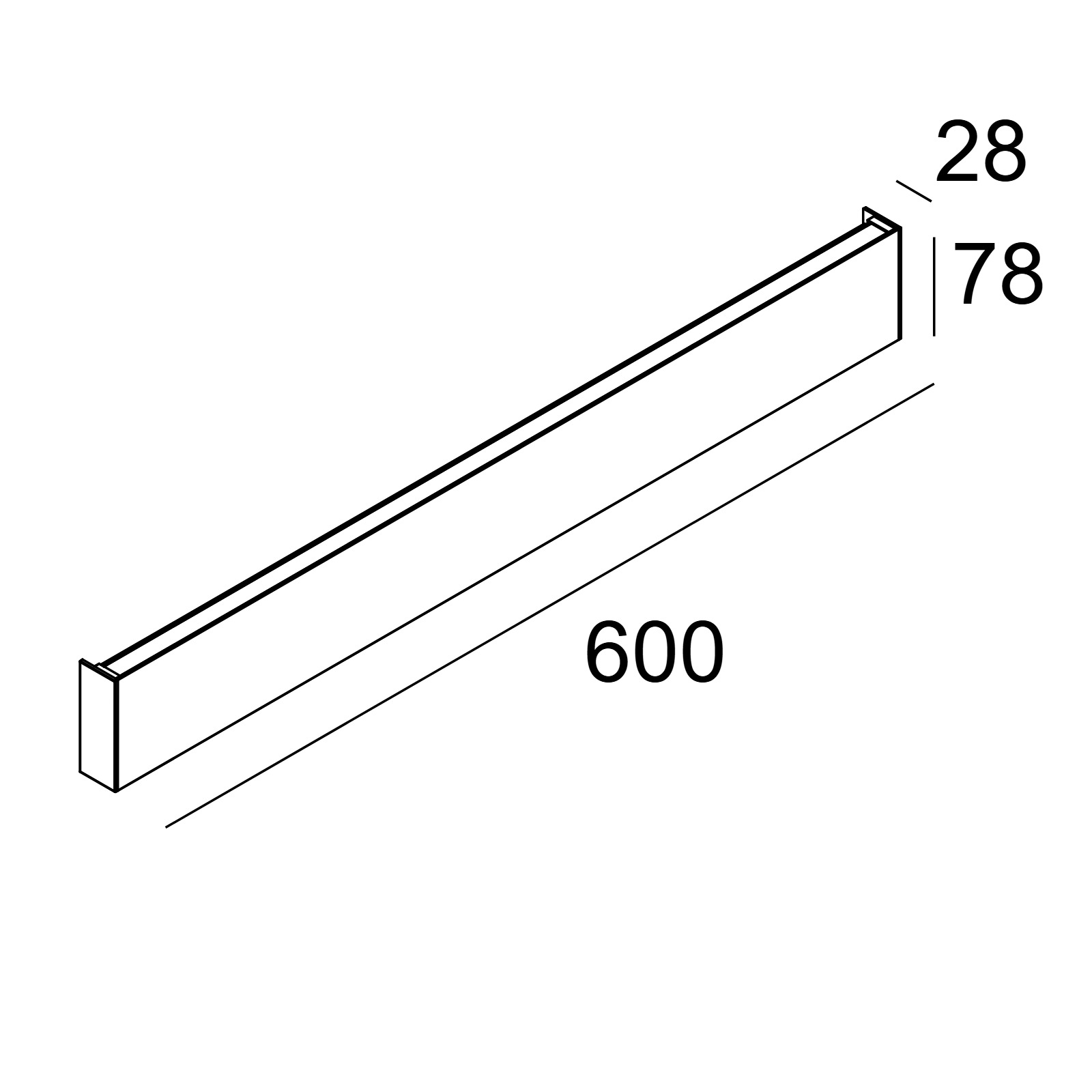 FEMTOLINE W DOWN-UP 600 930 B черный Delta Light настенный светильник 2