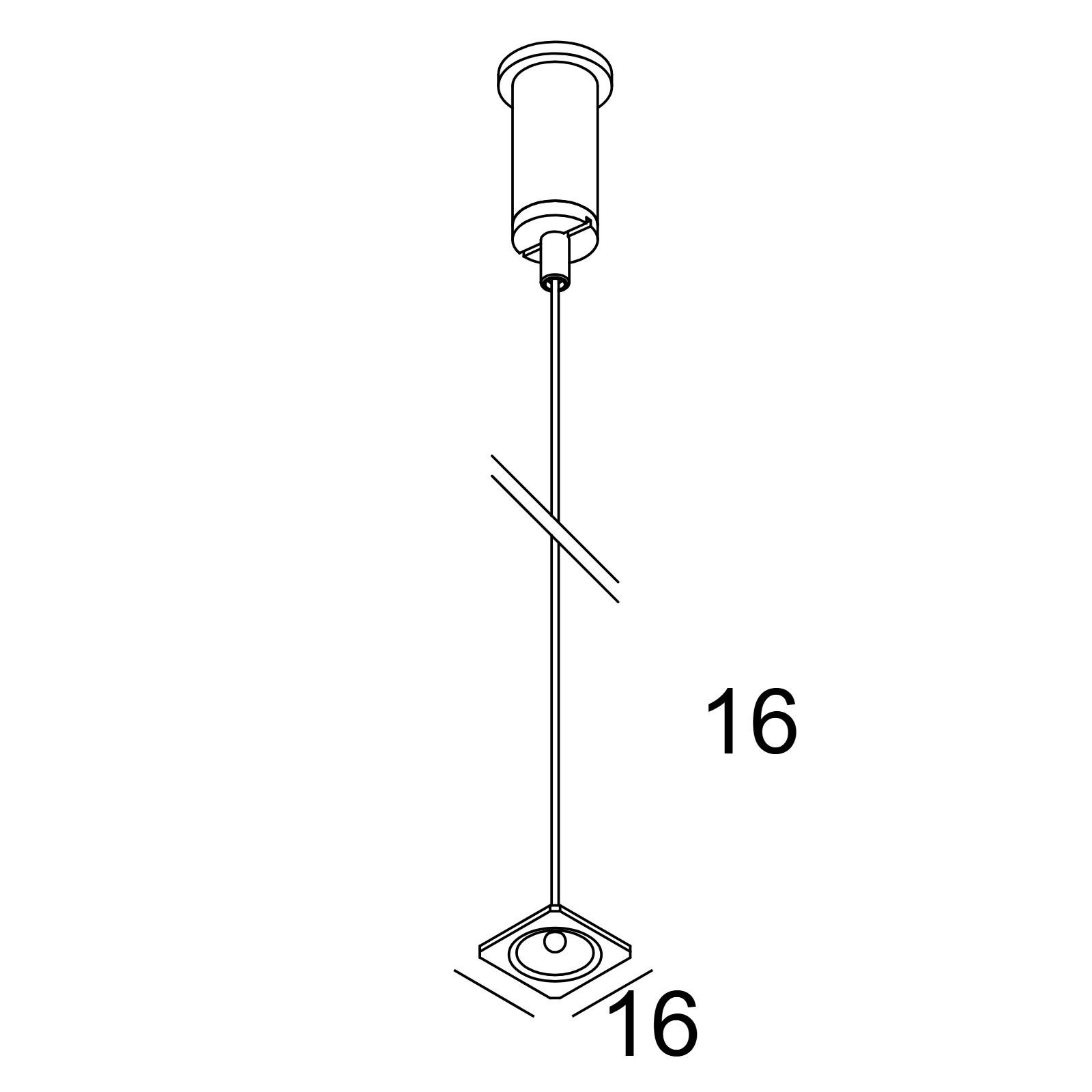 SOLI - CABLE SUSPENSION SINGLE 3,0m B черный Delta Light ILP