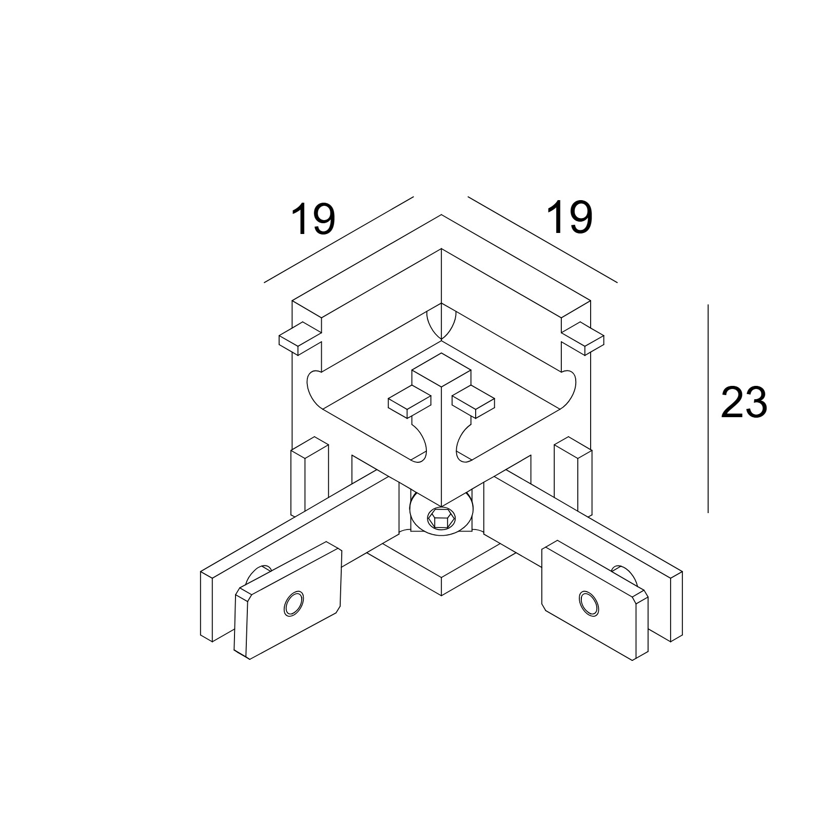SOLI - CORNER SET 90° OUT W белый Delta Light ICP 2