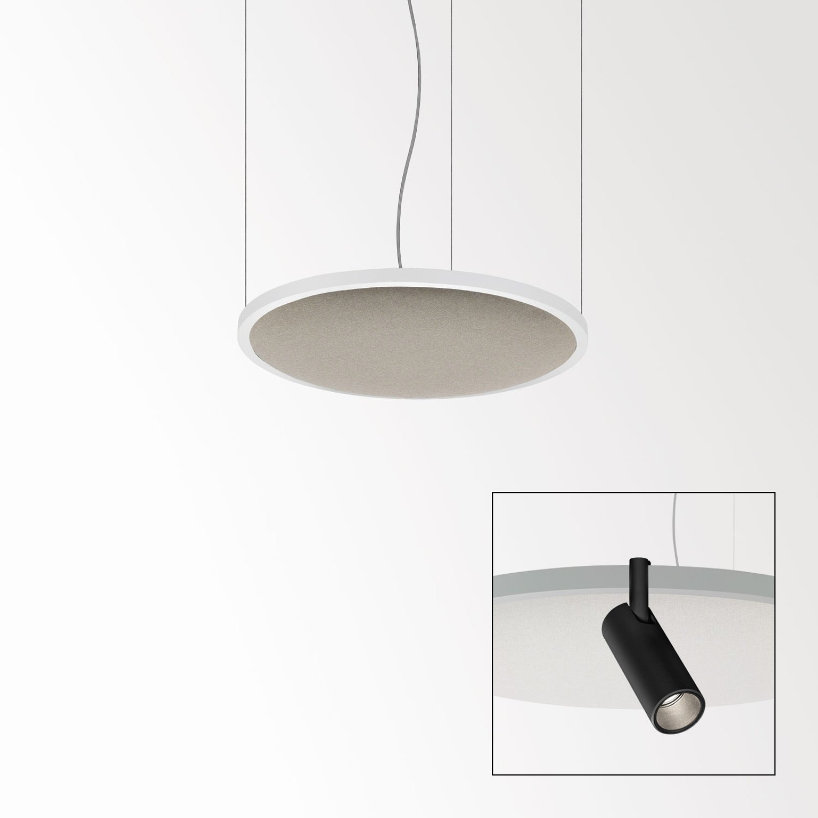 SOLI - SHHH PLUS 60/4 LIGHT GREY DIM5 W белый Delta Light подвесной светильник