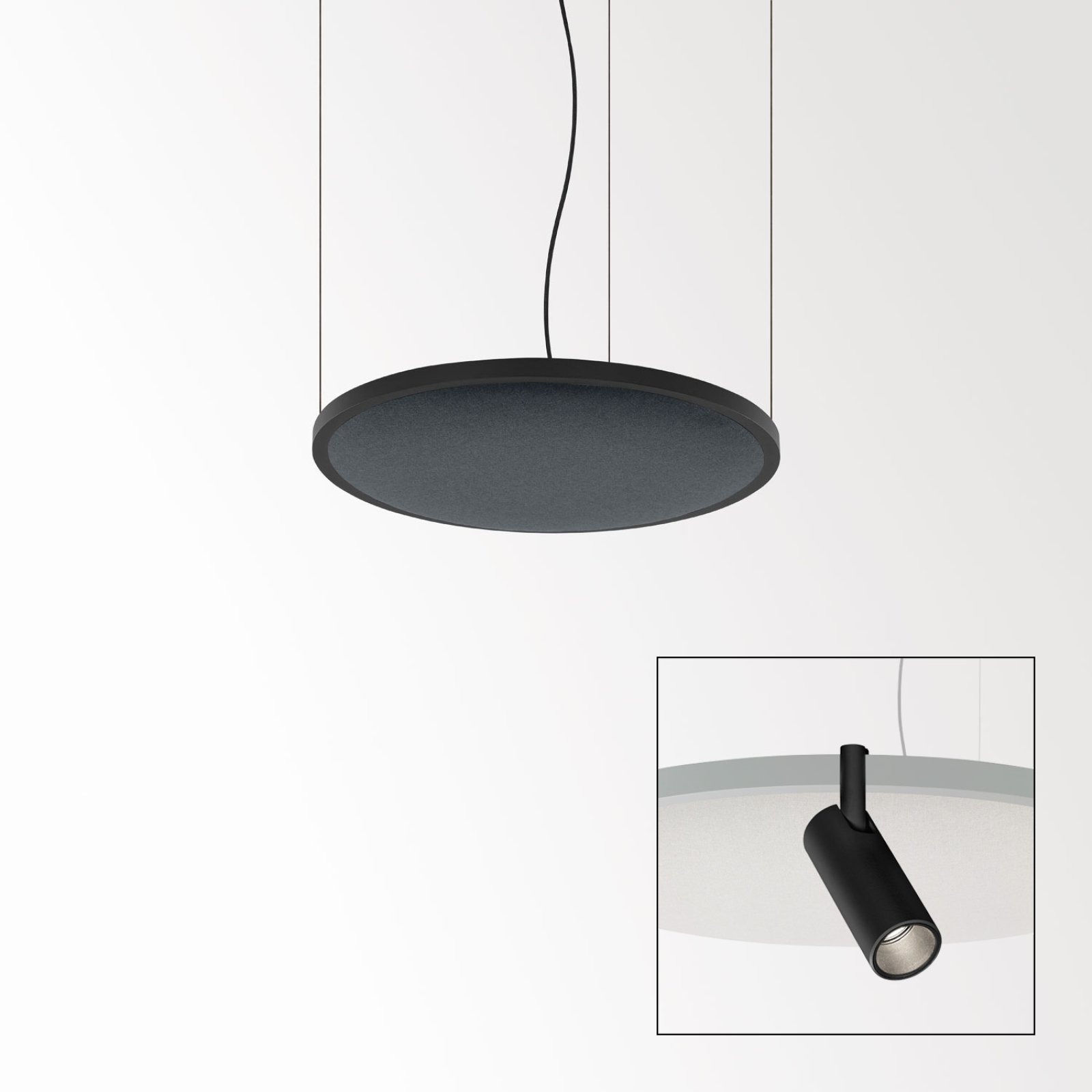 SOLI - SHHH PLUS 60/4 DARK GREY DIM5 B черный Delta Light подвесной светильник
