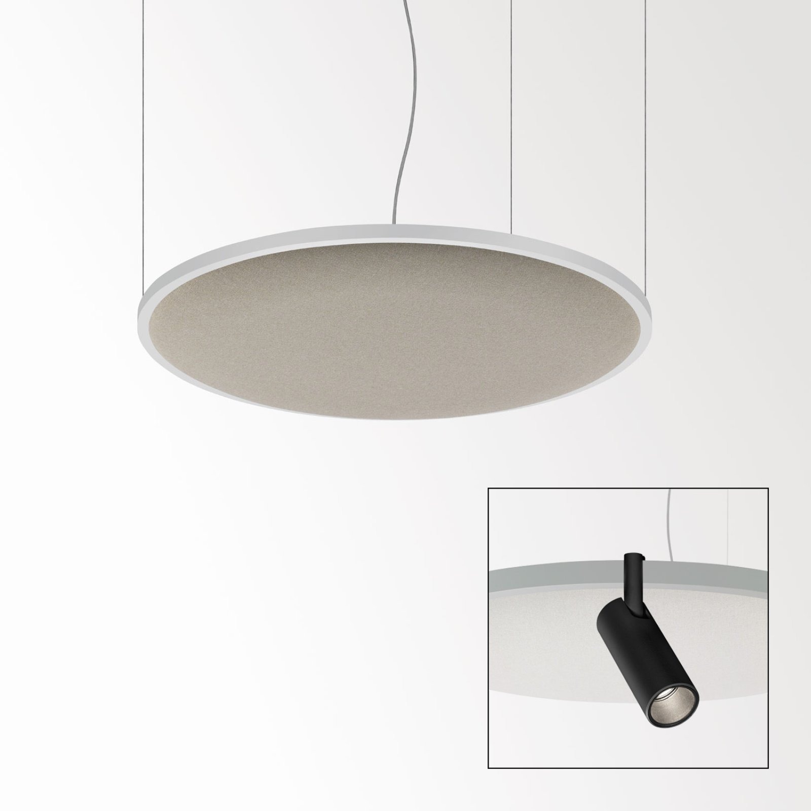 SOLI - SHHH PLUS 90/4 LIGHT GREY DIM5 W белый Delta Light подвесной светильник
