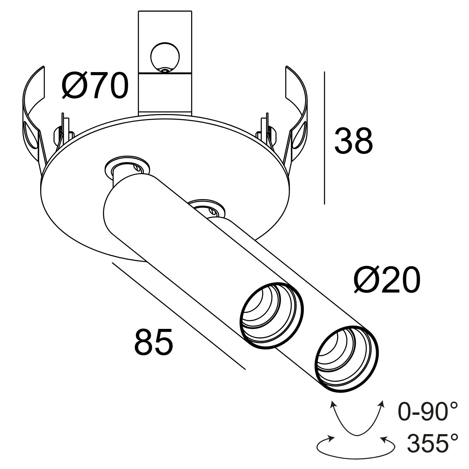 UHO CLIP 2 92730 FBR-B фламандская бронза Delta Light накладной потолочный светильник 2