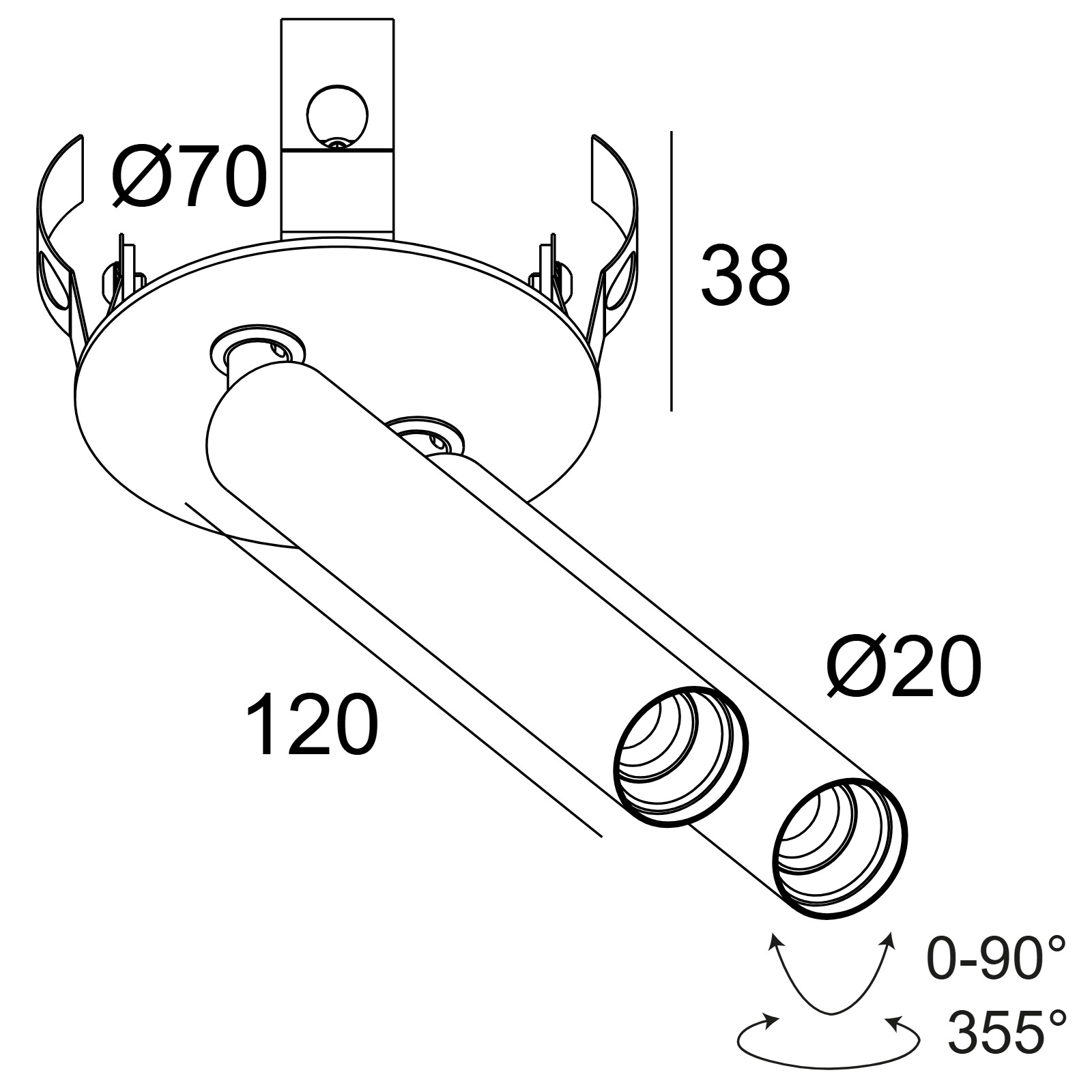 UHO L CLIP 2 92730 FBR-B фламандская бронза Delta Light накладной потолочный светильник 2