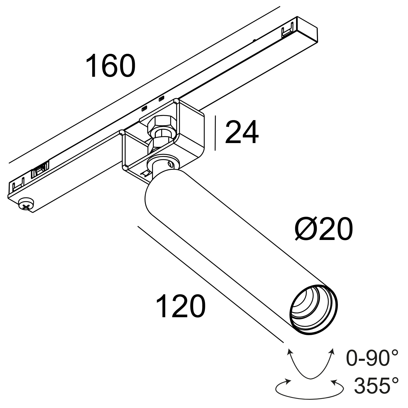 SPL14 - UHO L 92730 DIM5 GC золото цветное Delta Light трековый светильник 2