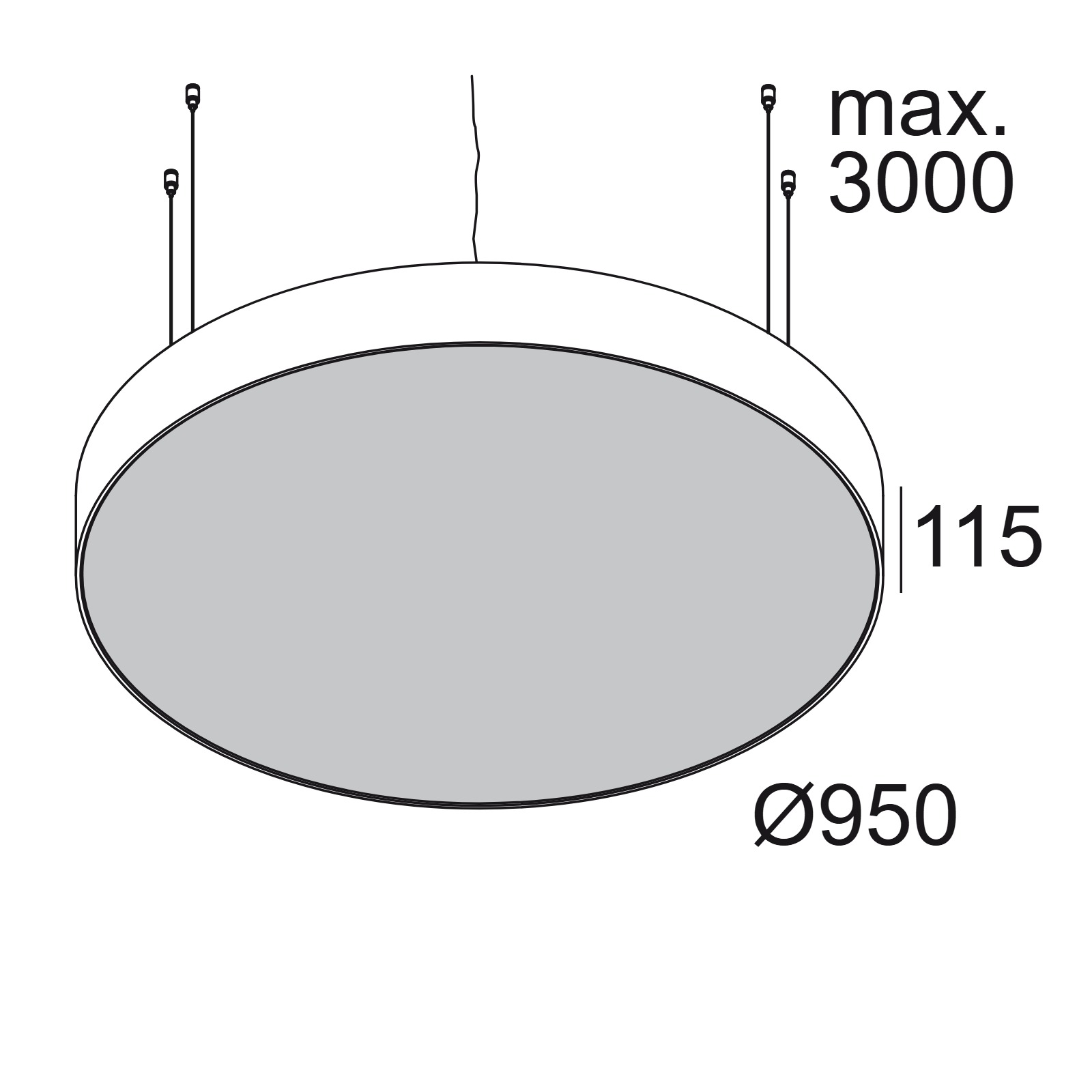 SUPERNOVA LINE 95 DOWN-UP 930 B черный Delta Light подвесной светильник 2