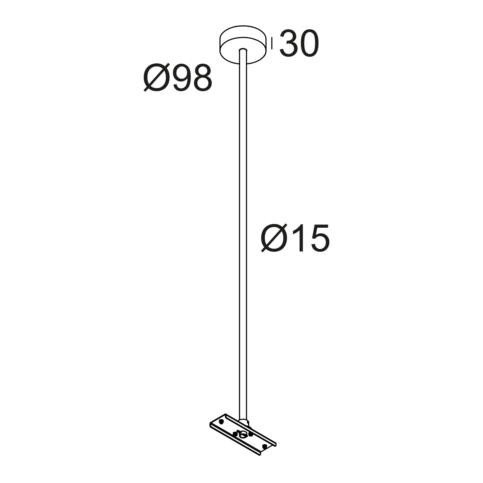 CENTRAL ROD SUSPENSION 65 1m B черный Delta Light ICP 4