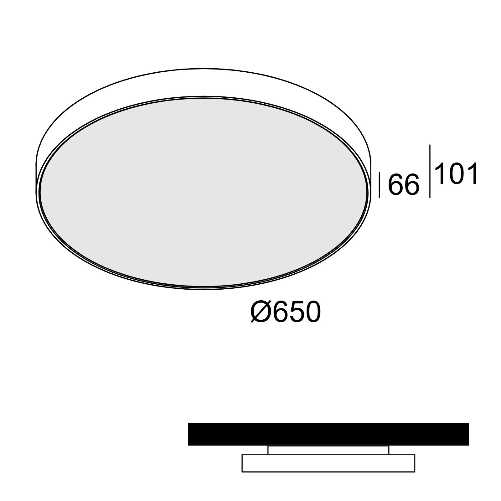 SUPERNOVA FLAT 65 930 B черный Delta Light накладной потолочный светильник 2