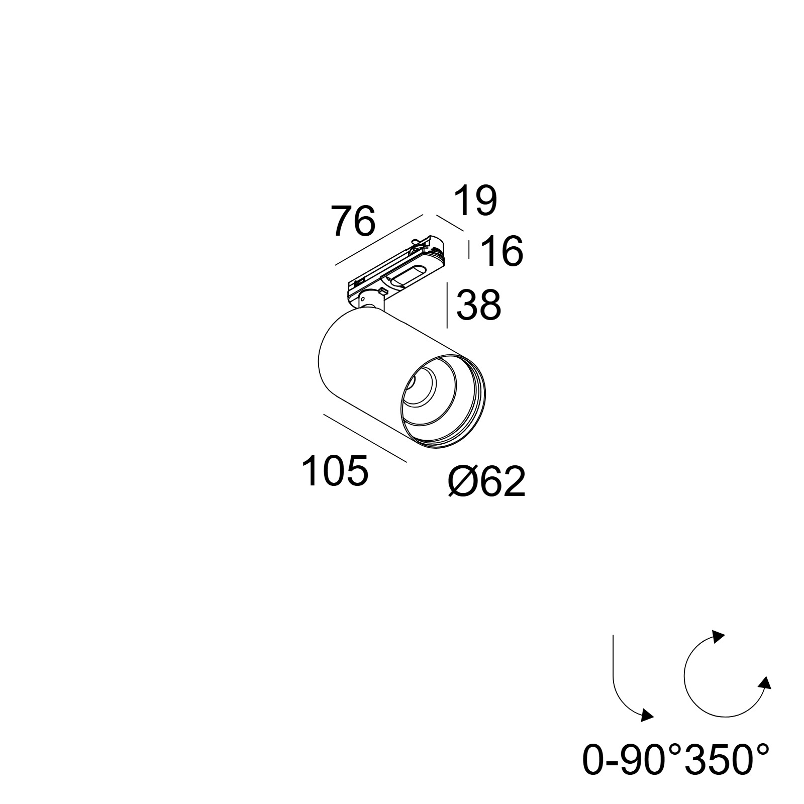 SPYCO AC 92733 ADM1F DIM8 W белый Delta Light ITD 2