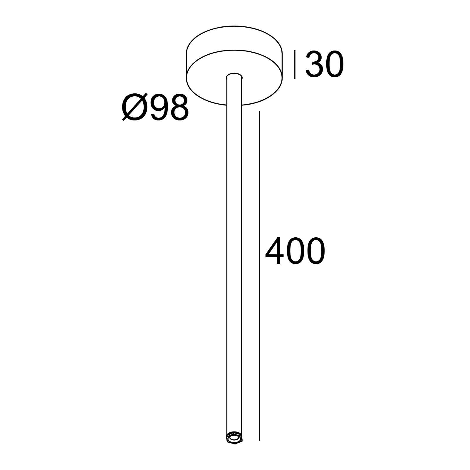 MULTINOVA 55 ROD SUSPENSION 0,4m B черный Delta Light ICP