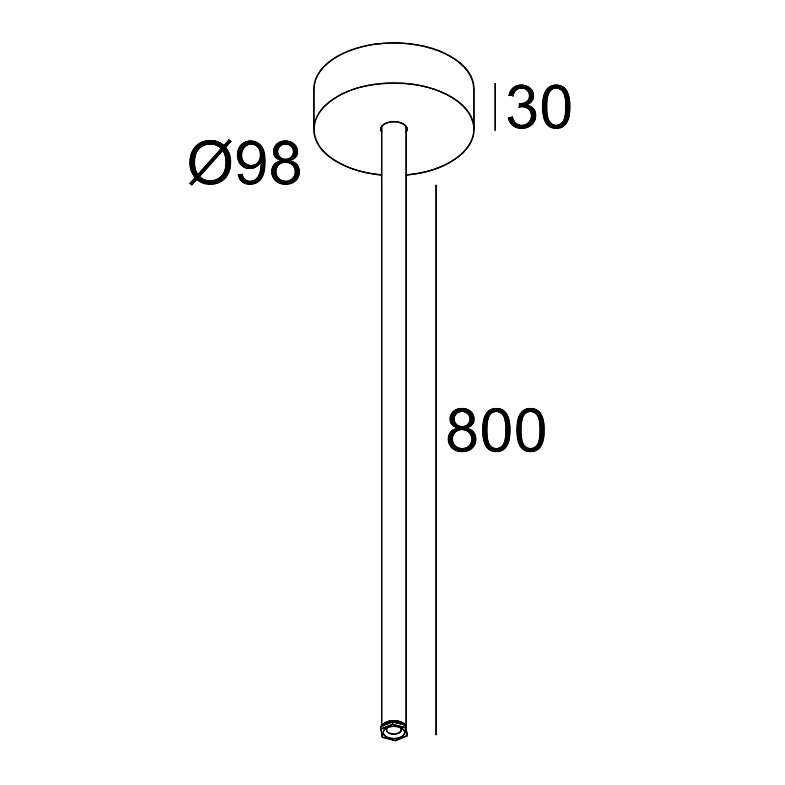 MULTINOVA 55 ROD SUSPENSION 0,8m B черный Delta Light ICP