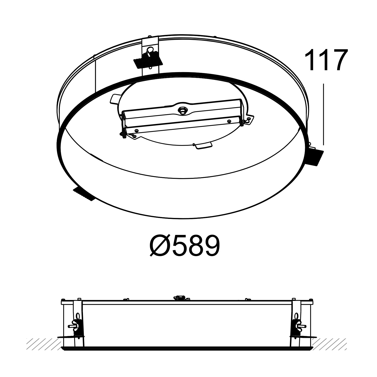 MULTINOVA 55 RECESSED KIT Delta Light монтажный комлект