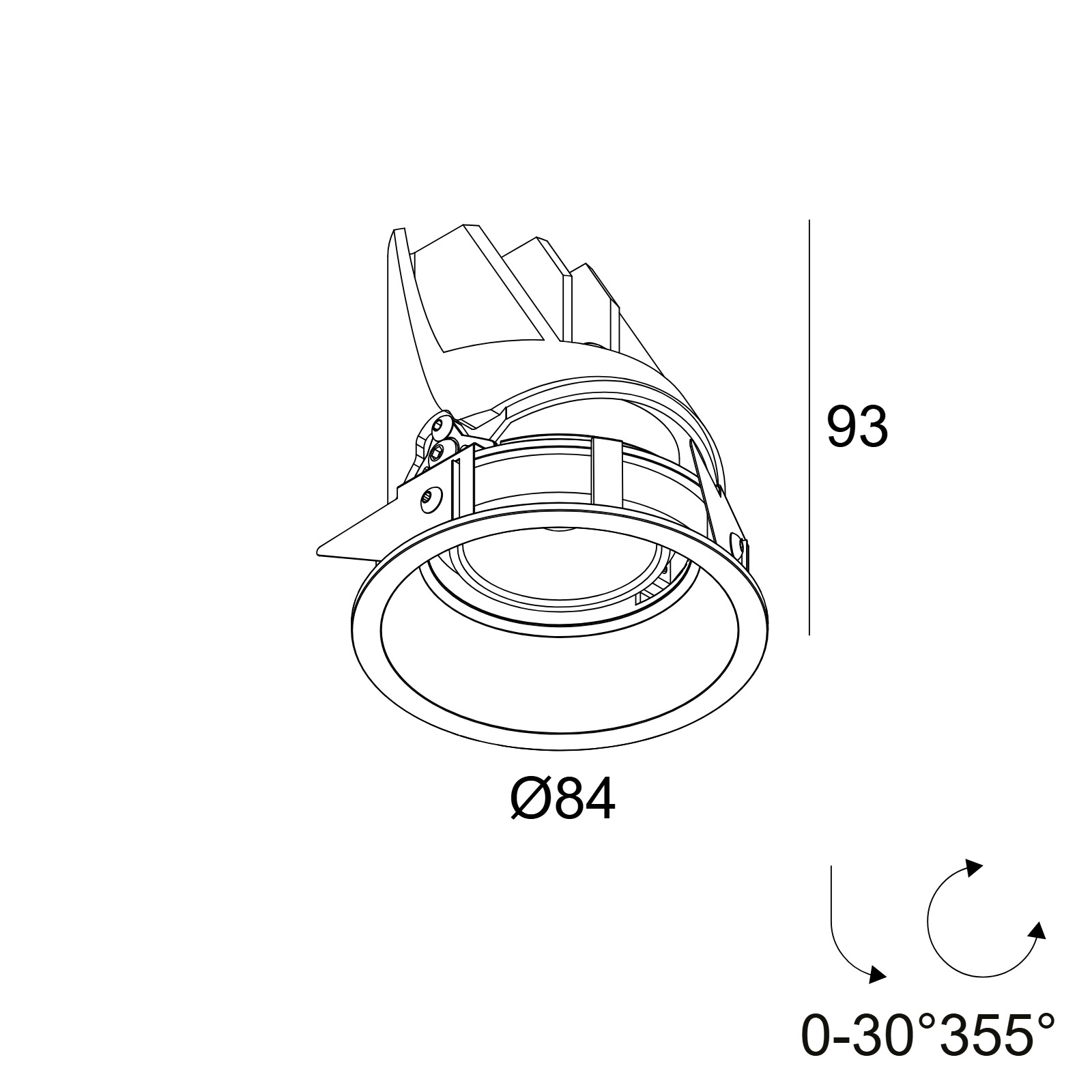 ENTERO RD-S 92710 GC золото цветное Delta Light Встраиваемый поворотный потолочный светильник 2