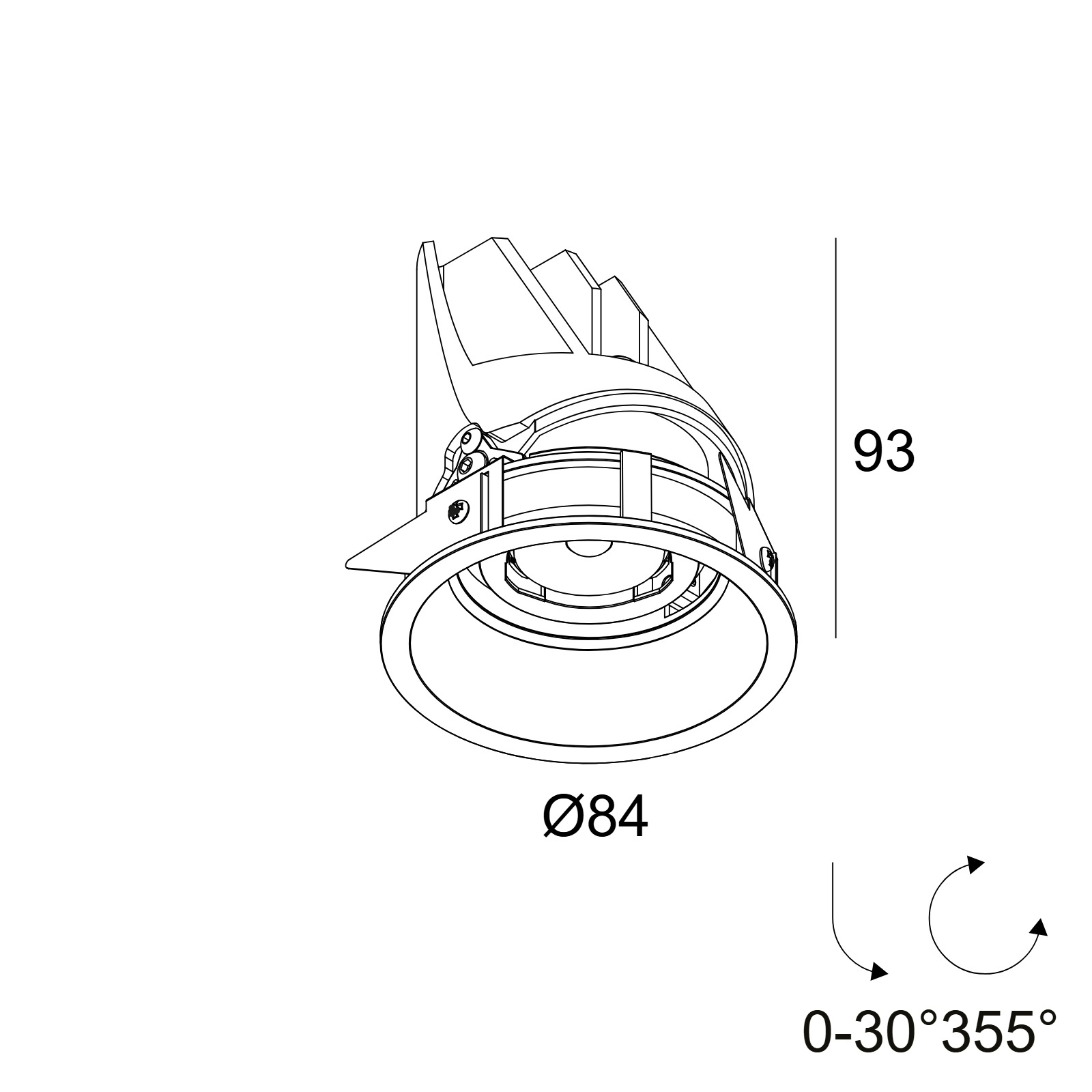 ENTERO RD-S 92720 GC золото цветное Delta Light Встраиваемый поворотный потолочный светильник 2