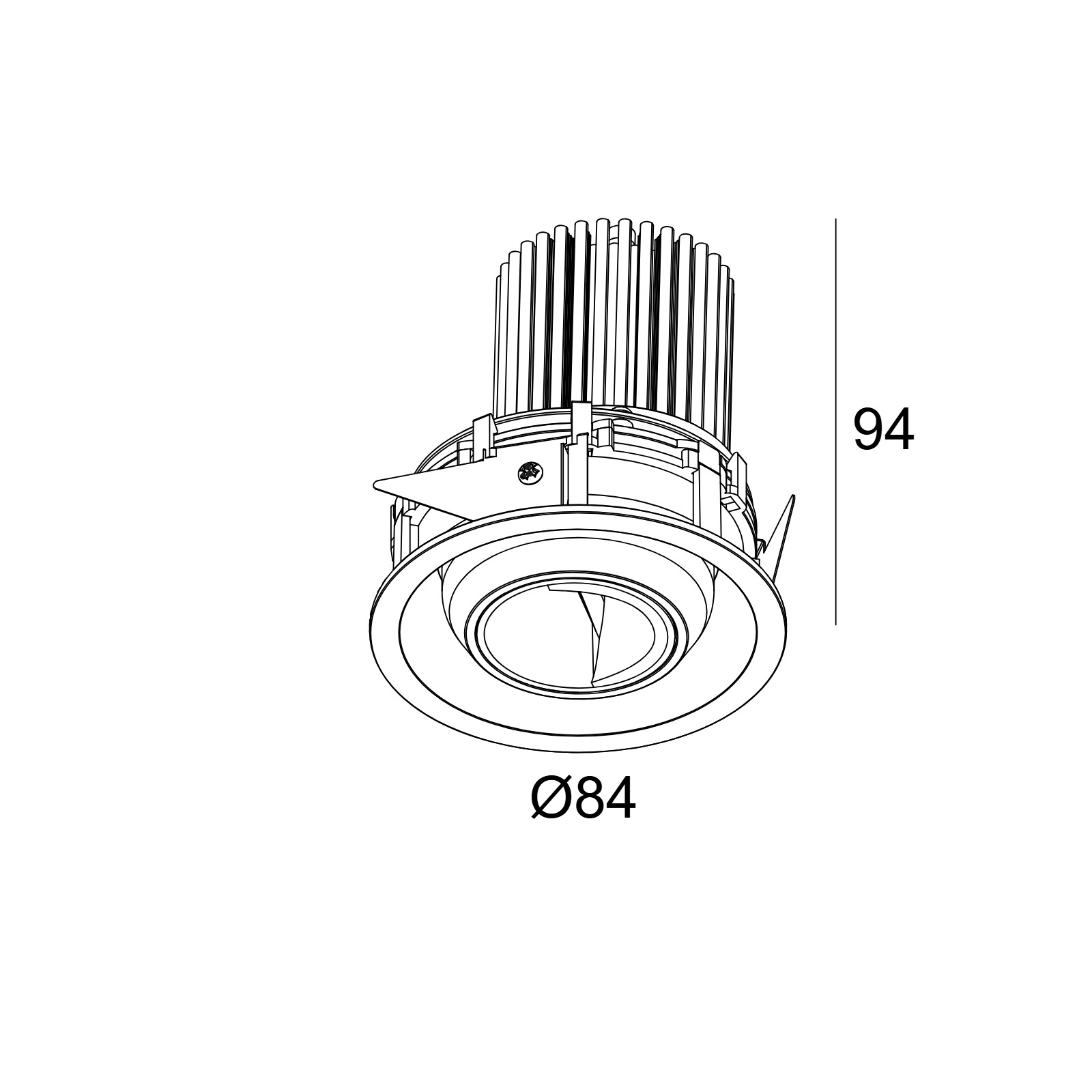 ENTERO RD-S WALLWASH 927 B черный Delta Light Встраиваемый поворотный потолочный светильник 2