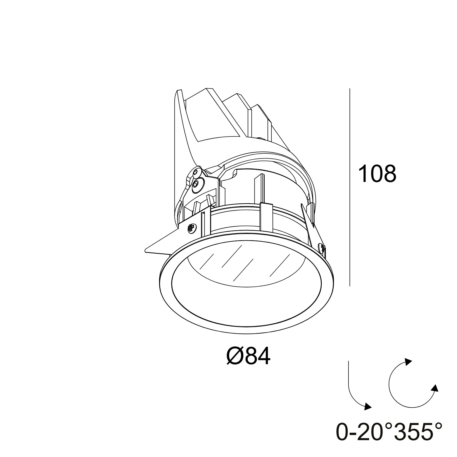 ENTERO RD-S IP 92720 GC золото цветное Delta Light Встраиваемый поворотный потолочный светильник 2
