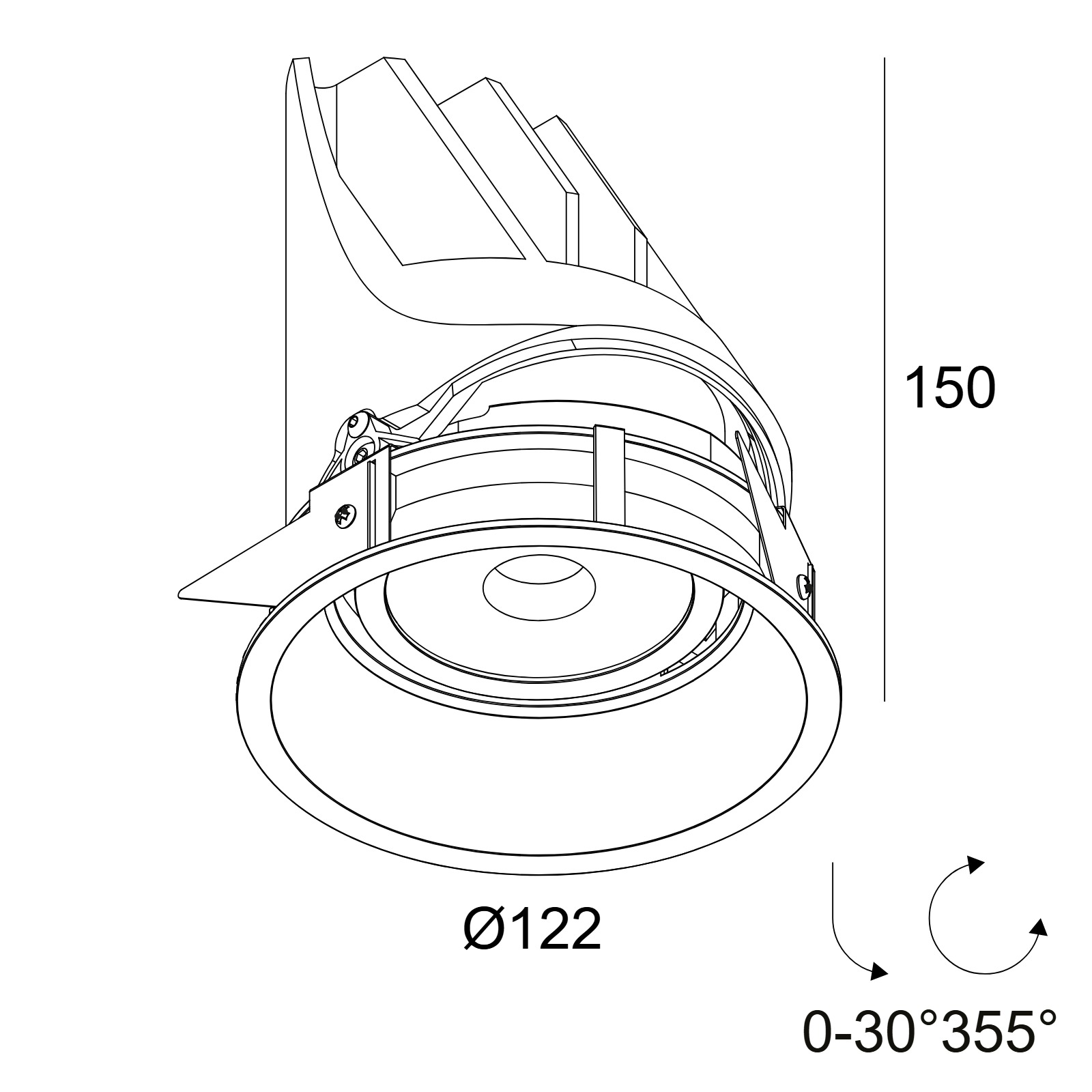 ENTERO RD-L 92710 GC золото цветное Delta Light Встраиваемый потолочный светильник 2