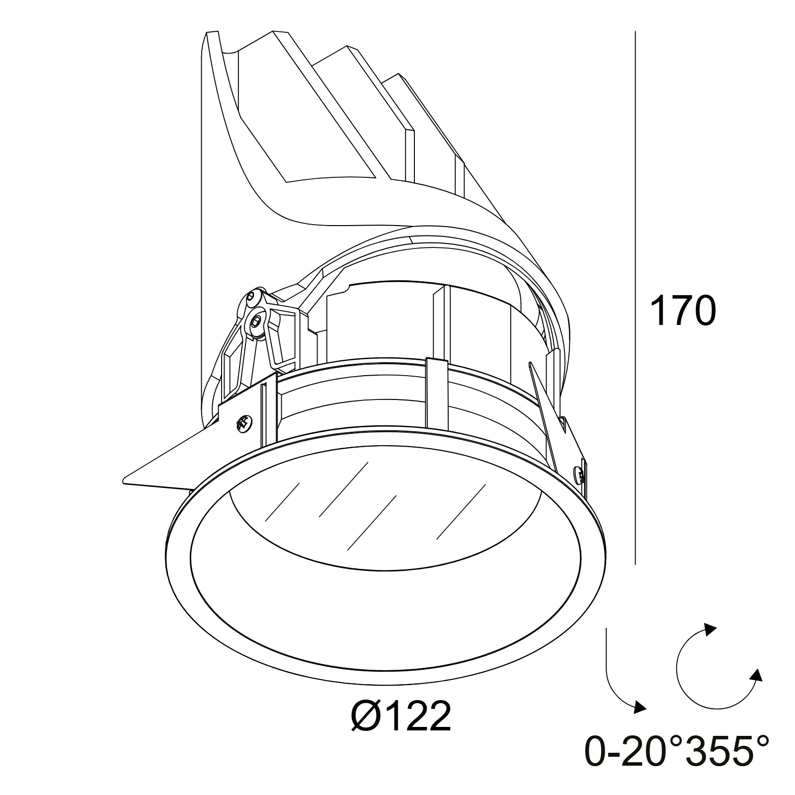 ENTERO RD-L IP 92718 GC золото цветное Delta Light Встраиваемый потолочный светильник 2