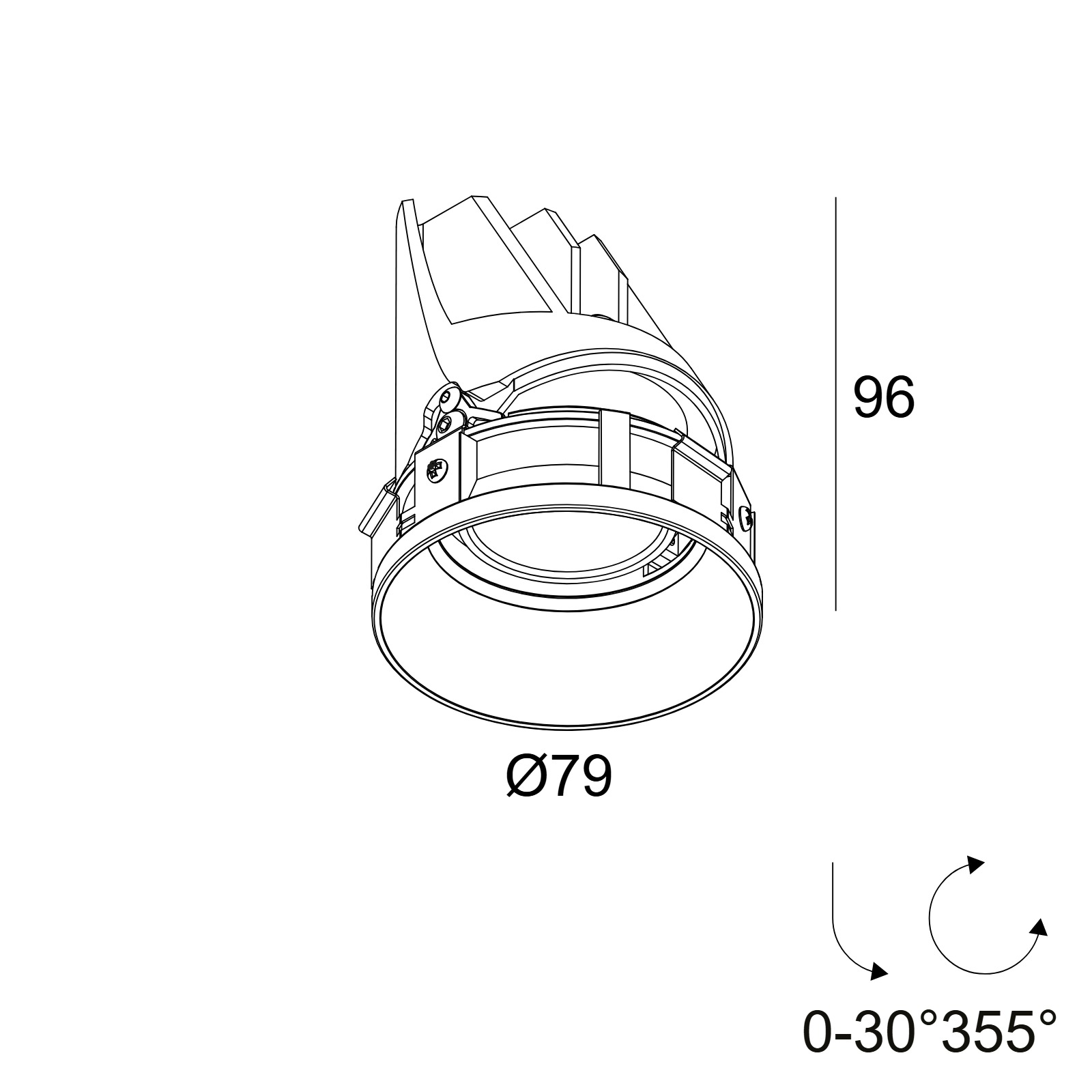 Встраиваемый потолочный светильник ENTERO RD-S TRIMLESS Delta Light 28425 XXX0 2