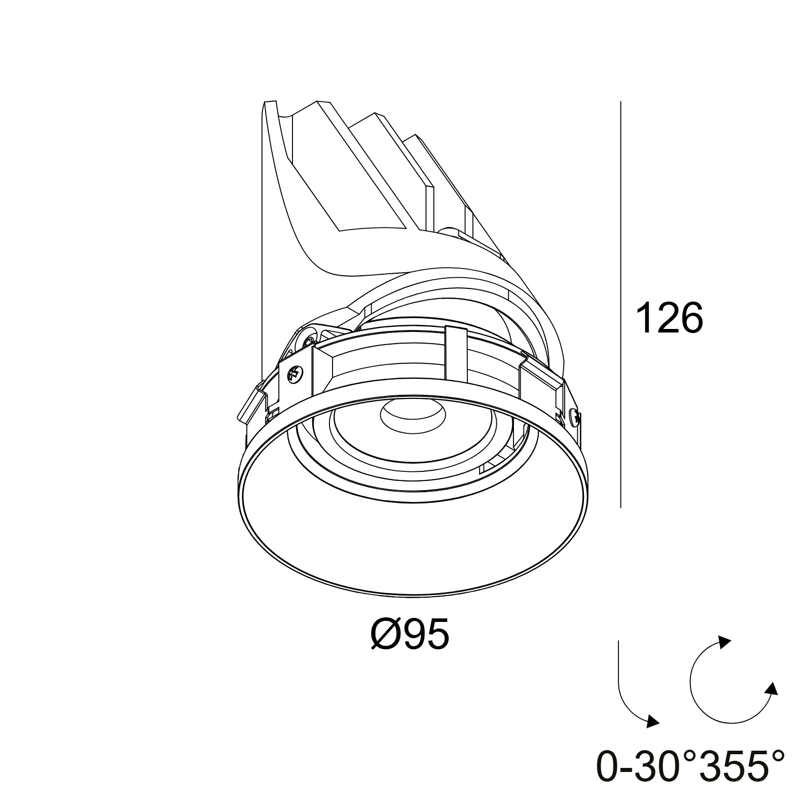 ENTERO RD-M TRIMLESS 92710 GC золото цветное Delta Light Встраиваемый поворотный потолочный светильник 2