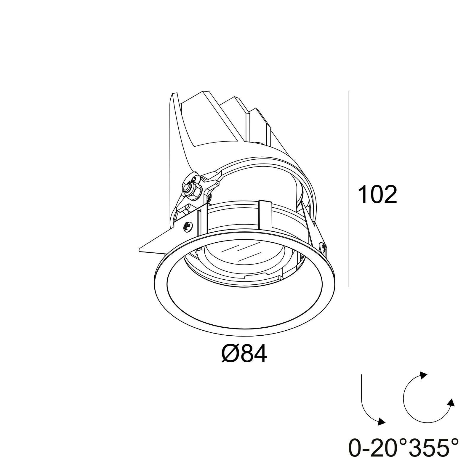 ENTERO RD-S X 92720 B черный Delta Light уличный встраиваемый в потолок светильник 2