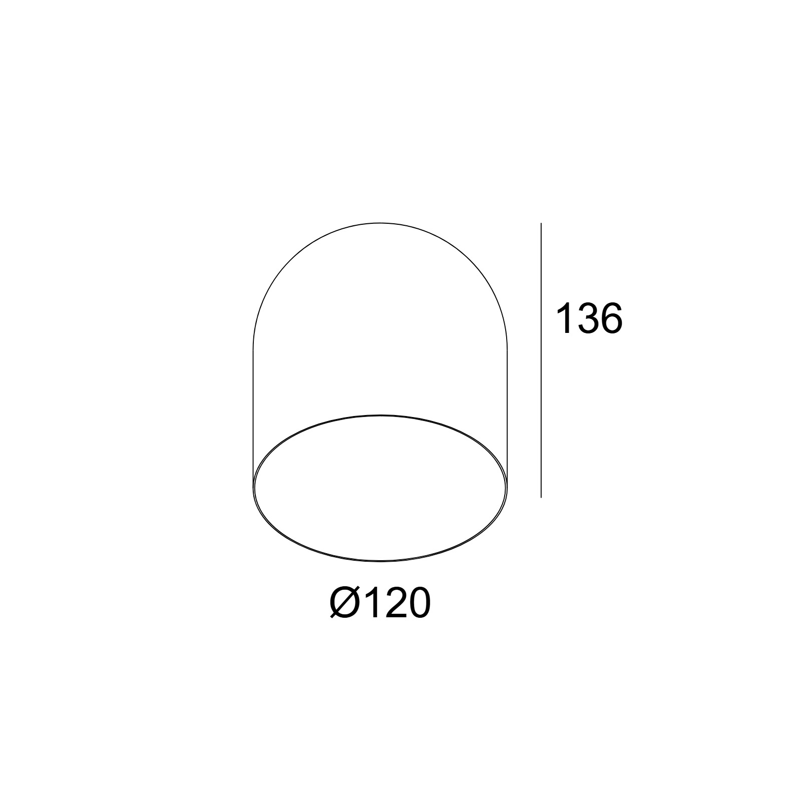 CUPPA SHADE 120 B черный Delta Light ICP 2