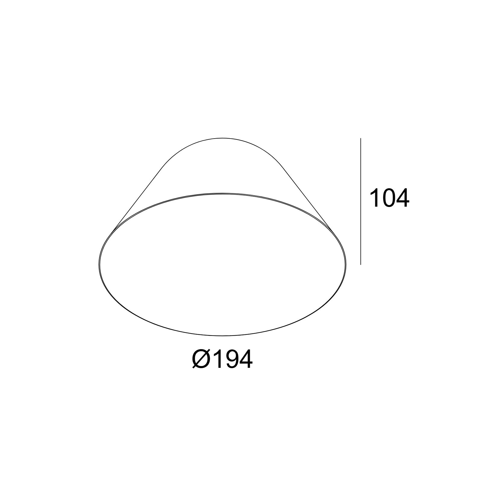 CUPPA SHADE 190 B черный Delta Light ICP 2