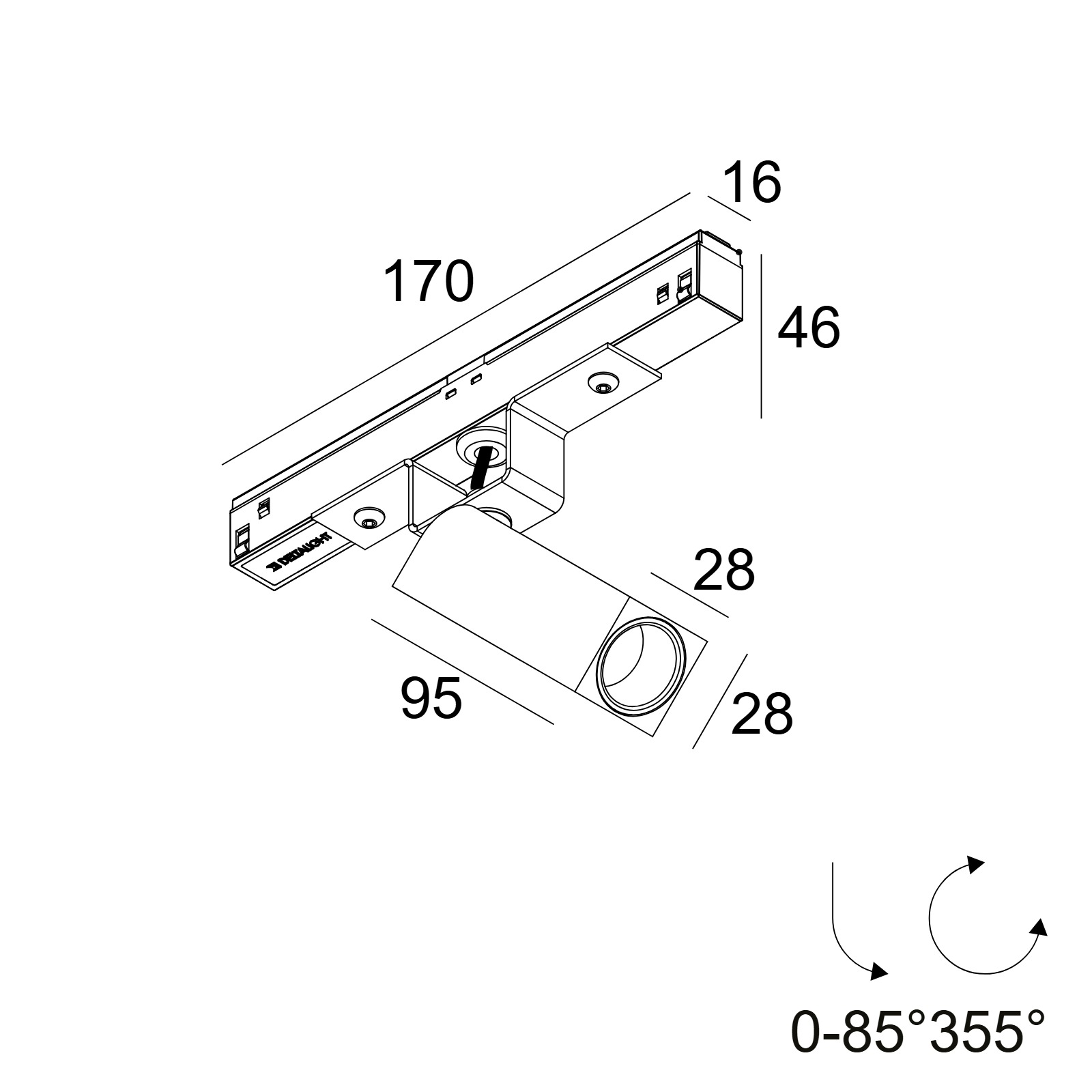 M20/M26H - OCTAV 27 92730 MDL FBR фламандская бронза Delta Light трековый светильник 2