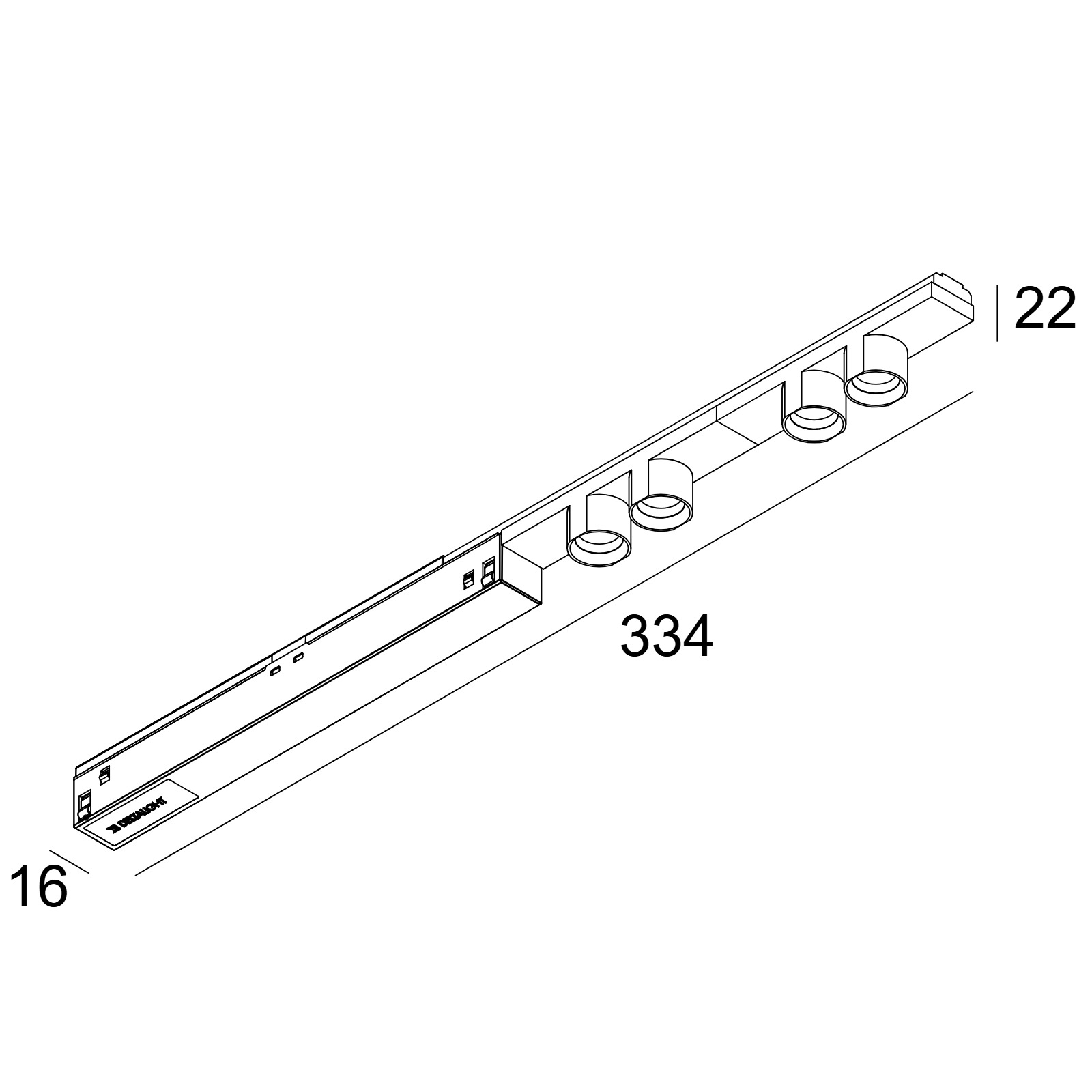 M26L - JUM-OH! 4R 92730 MDL B черный Delta Light трековый светильник 2