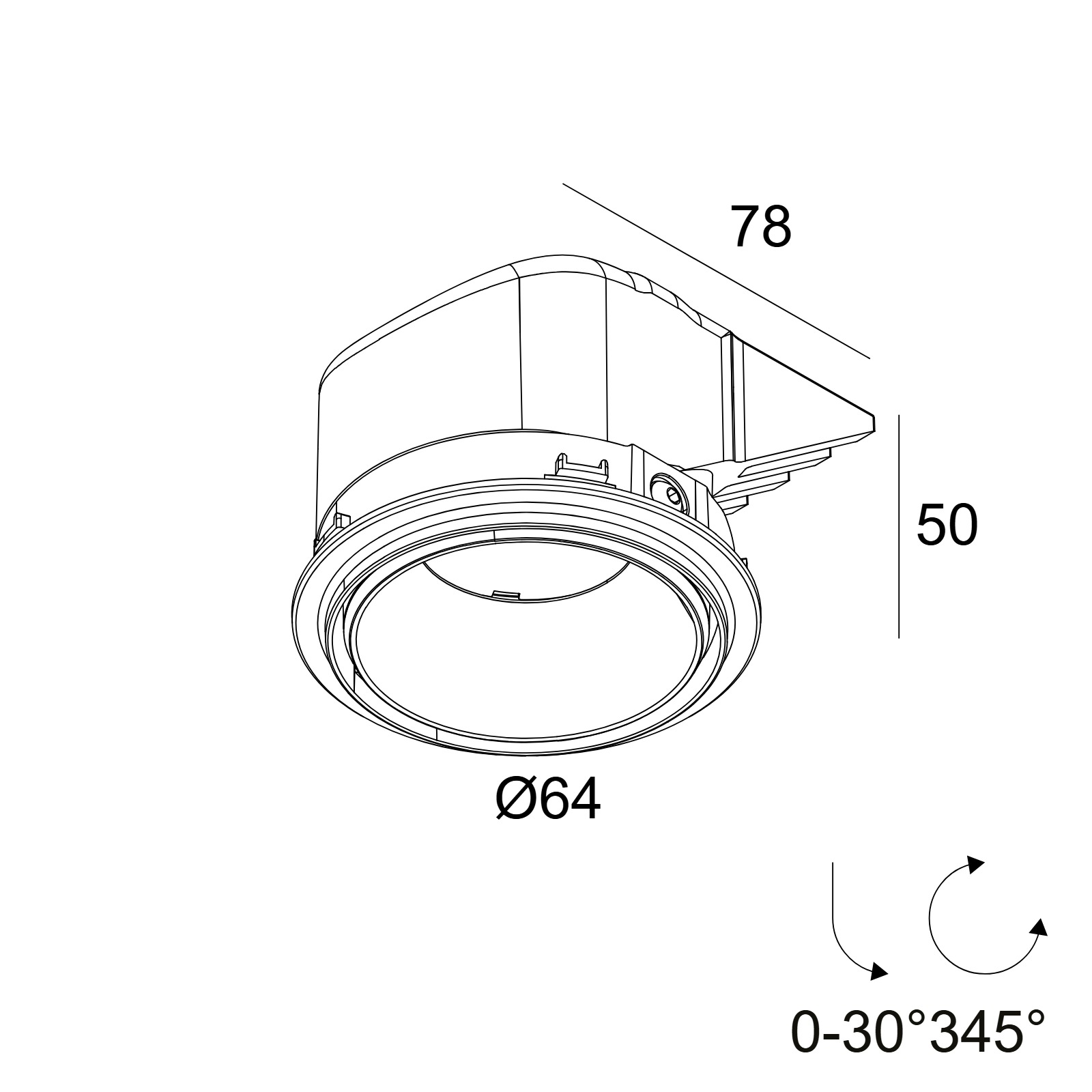 PLAT-OH! TRIMLESS 92723 GC золото цветное Delta Light Встраиваемый в потолок светильник 2