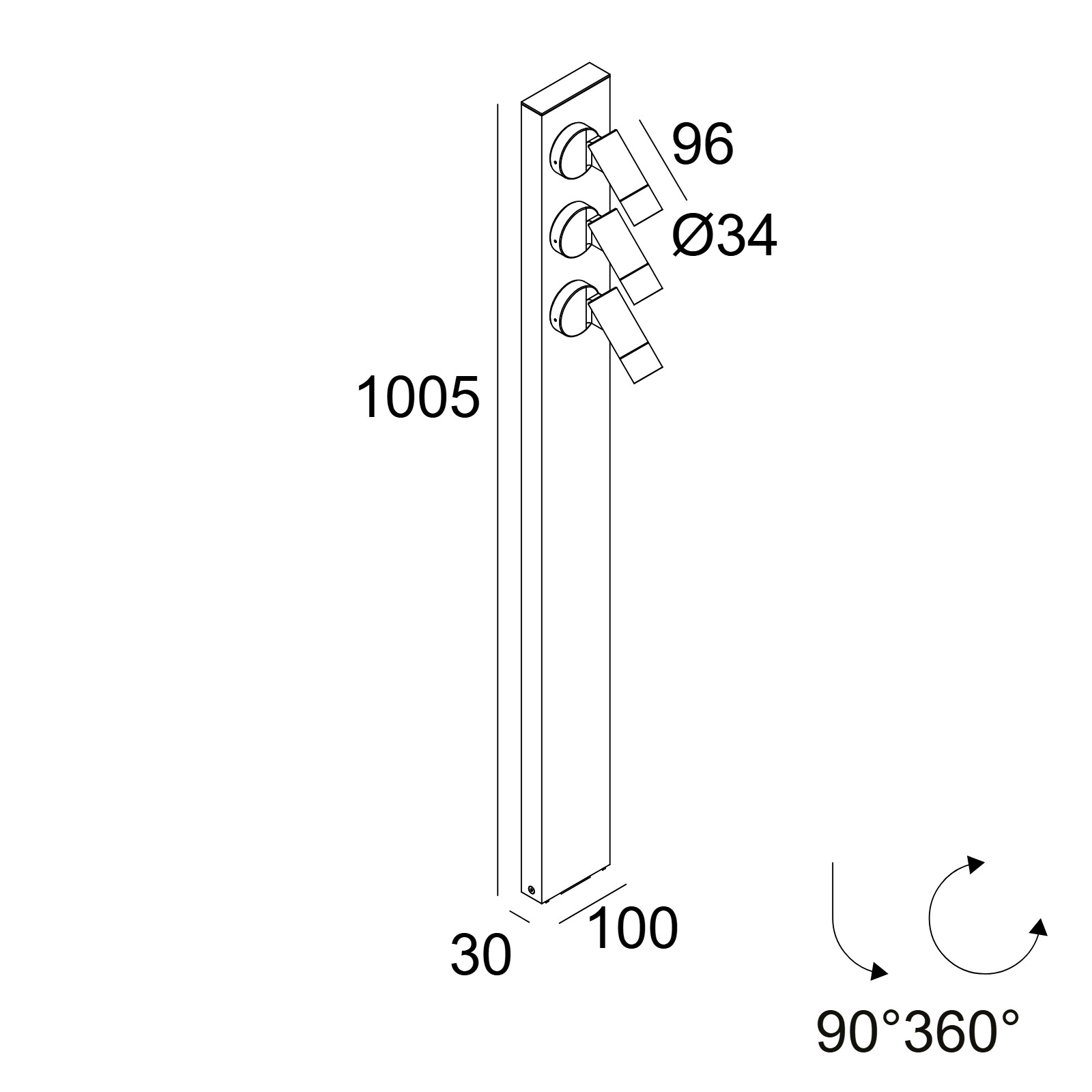 SPIX P100-3 93010 PGR сосновый зеленый Delta Light уличный светильник 2