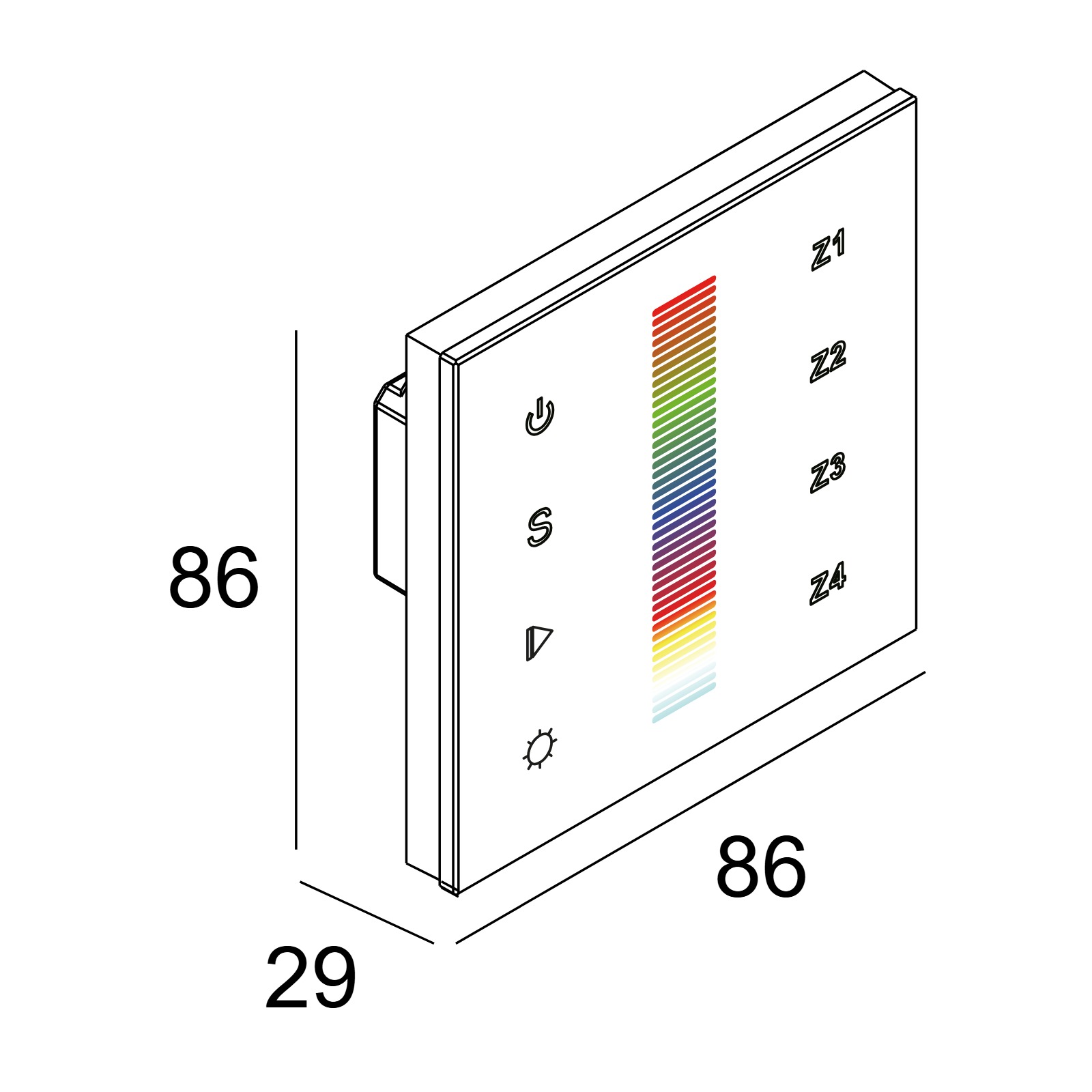 RGB TOUCH CONTROLLER DMX Delta Light LT 2