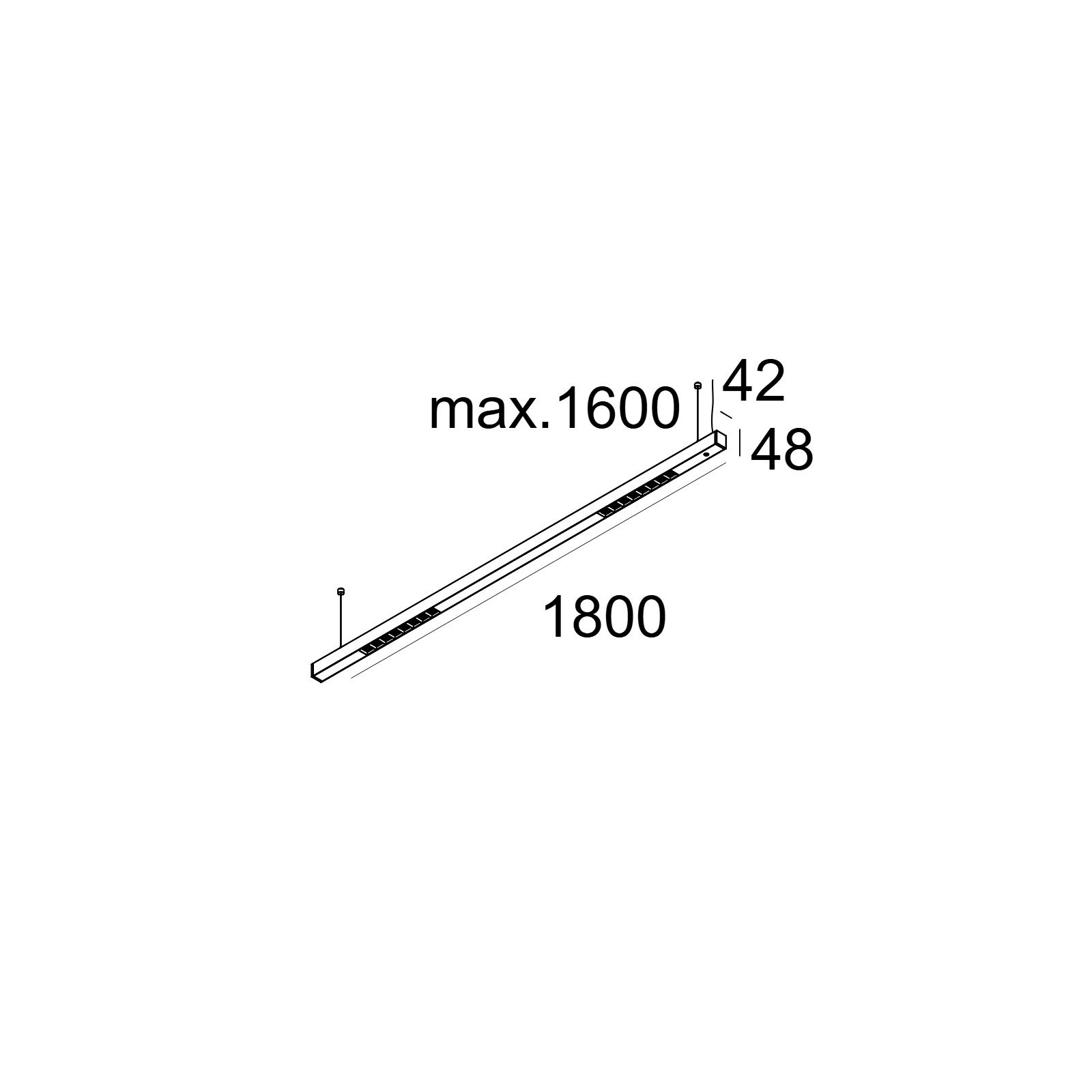 Технический подвесной светильник INFORM 40 SQ PDS (Presence and Daylight Sensor) DOWN-UP Delta Light 30724 XXX5 2