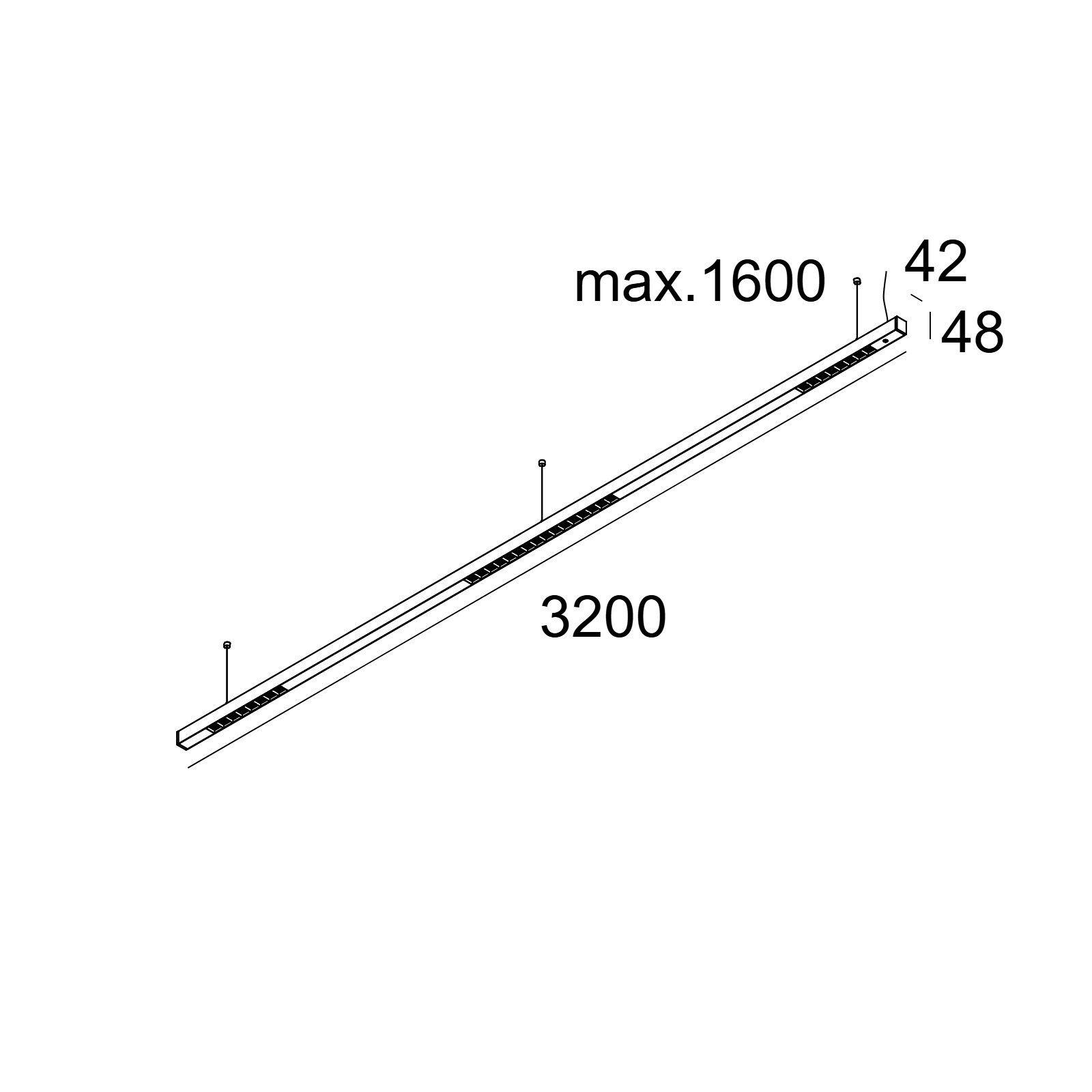 Технический подвесной светильник INFORM 40 SQ PDS (Presence and Daylight Sensor) DOWN-UP Delta Light 30734 XXX5 2