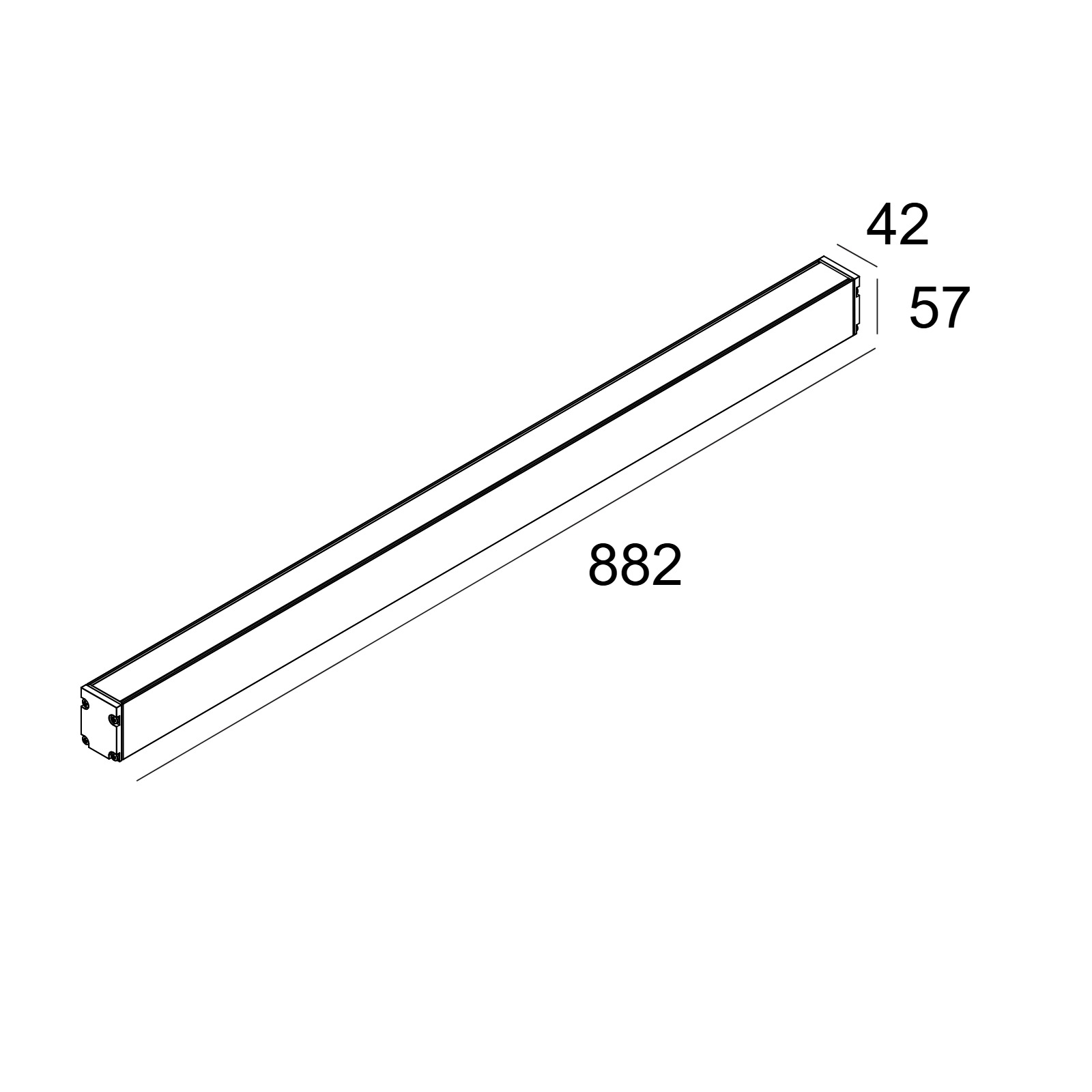 Линейный грунтовый светильник LOGIC LINEAR ON Delta Light 30835 XXX5 2