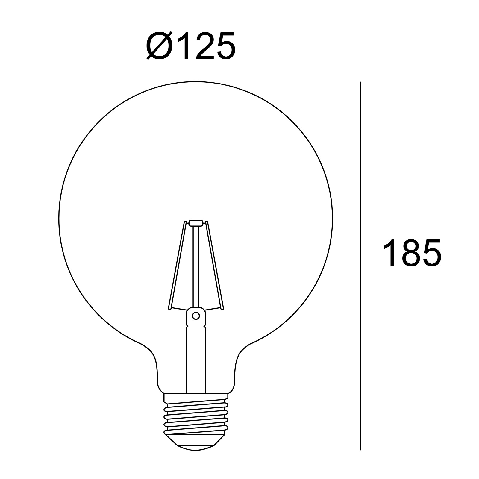 LED FILAMENT GL125 E27 6W 2700K Delta Light лампа 2