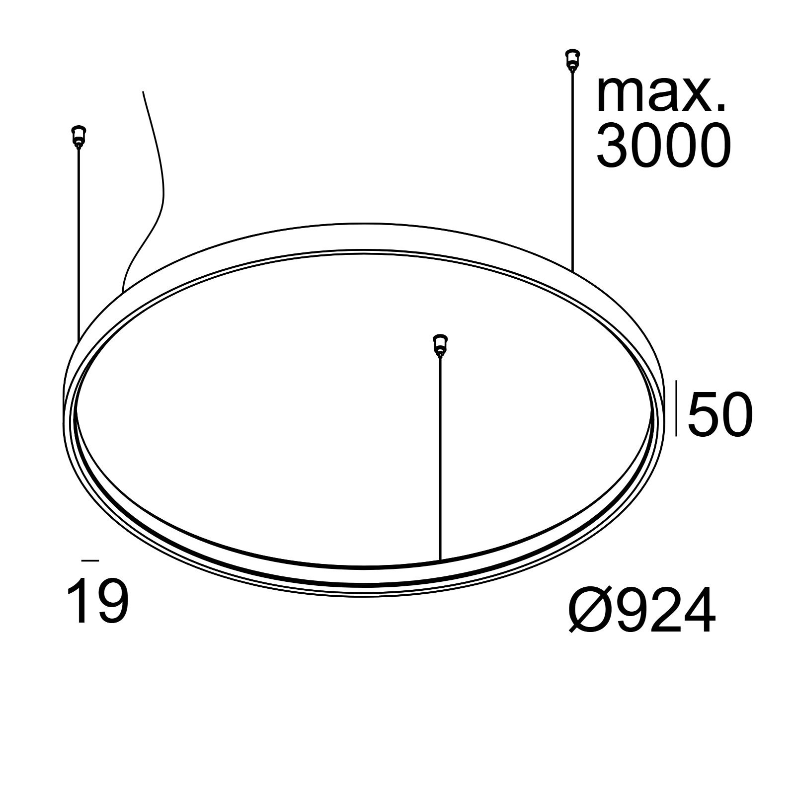 SUPERLOOP HC 90 SBL подвесной потолочный светильник Delta Light 2