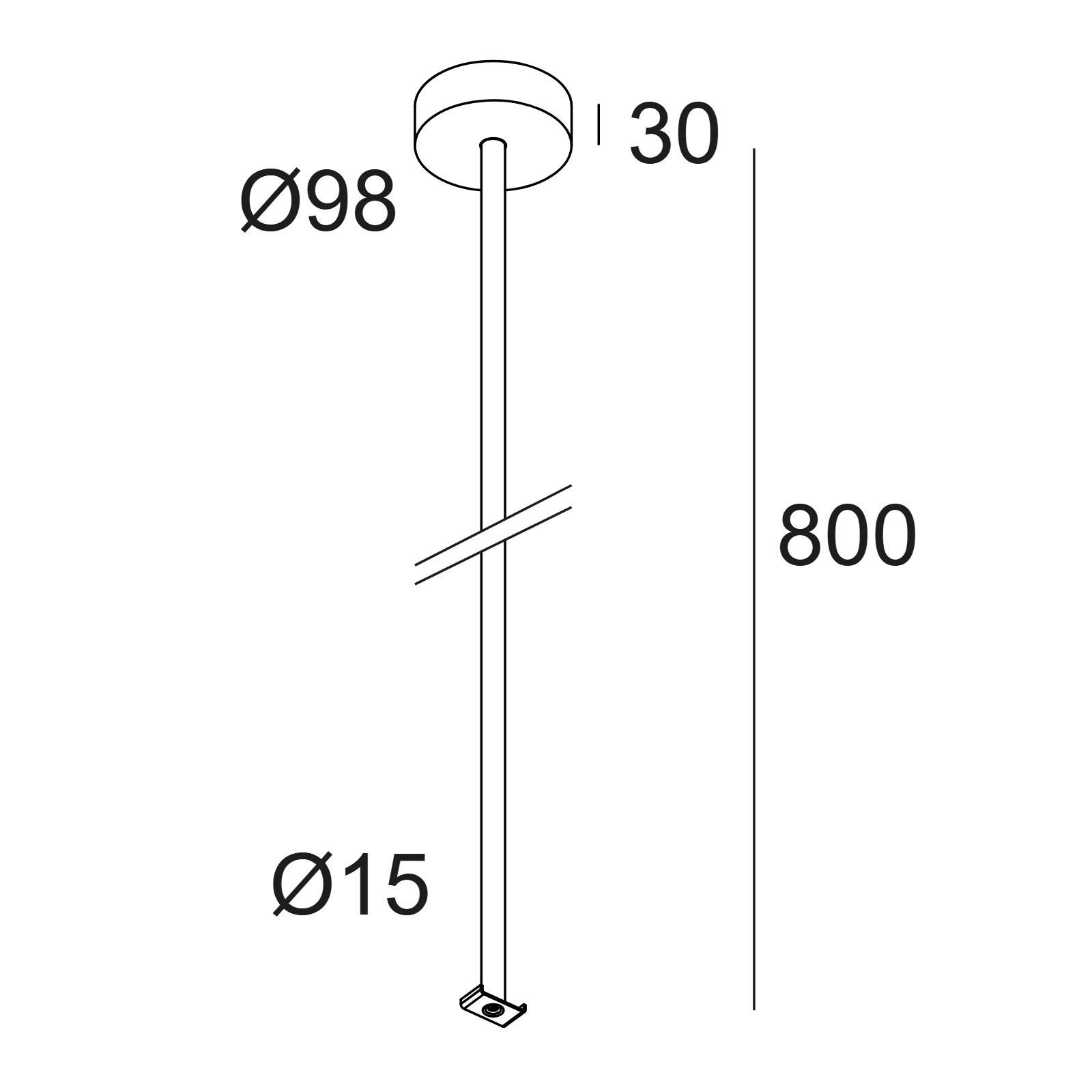 CENTRAL ROD SUSPENSION 65 1m B черный Delta Light ICP 6
