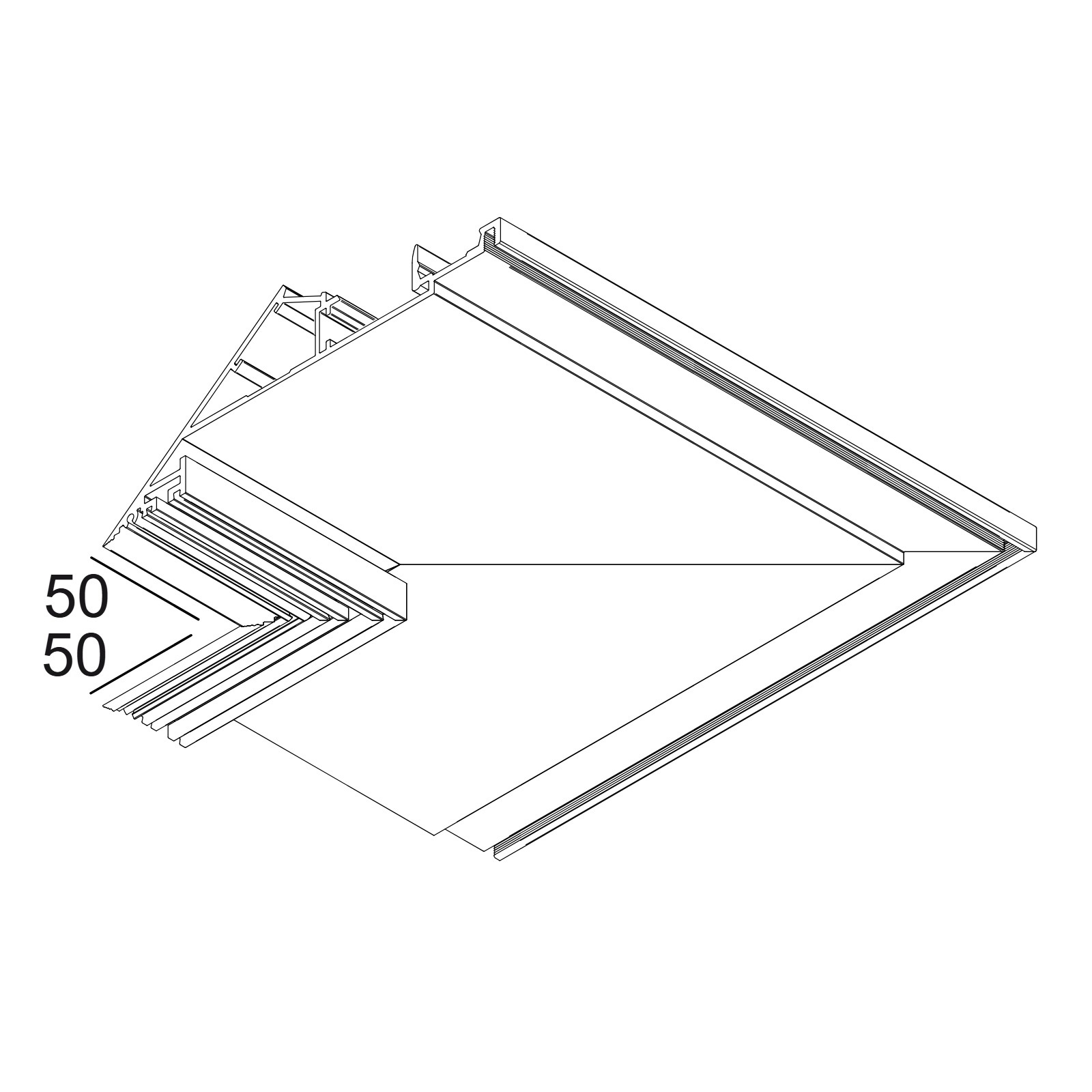 SPT PRO - CORNER SET 90° INT B черный Delta Light ILP