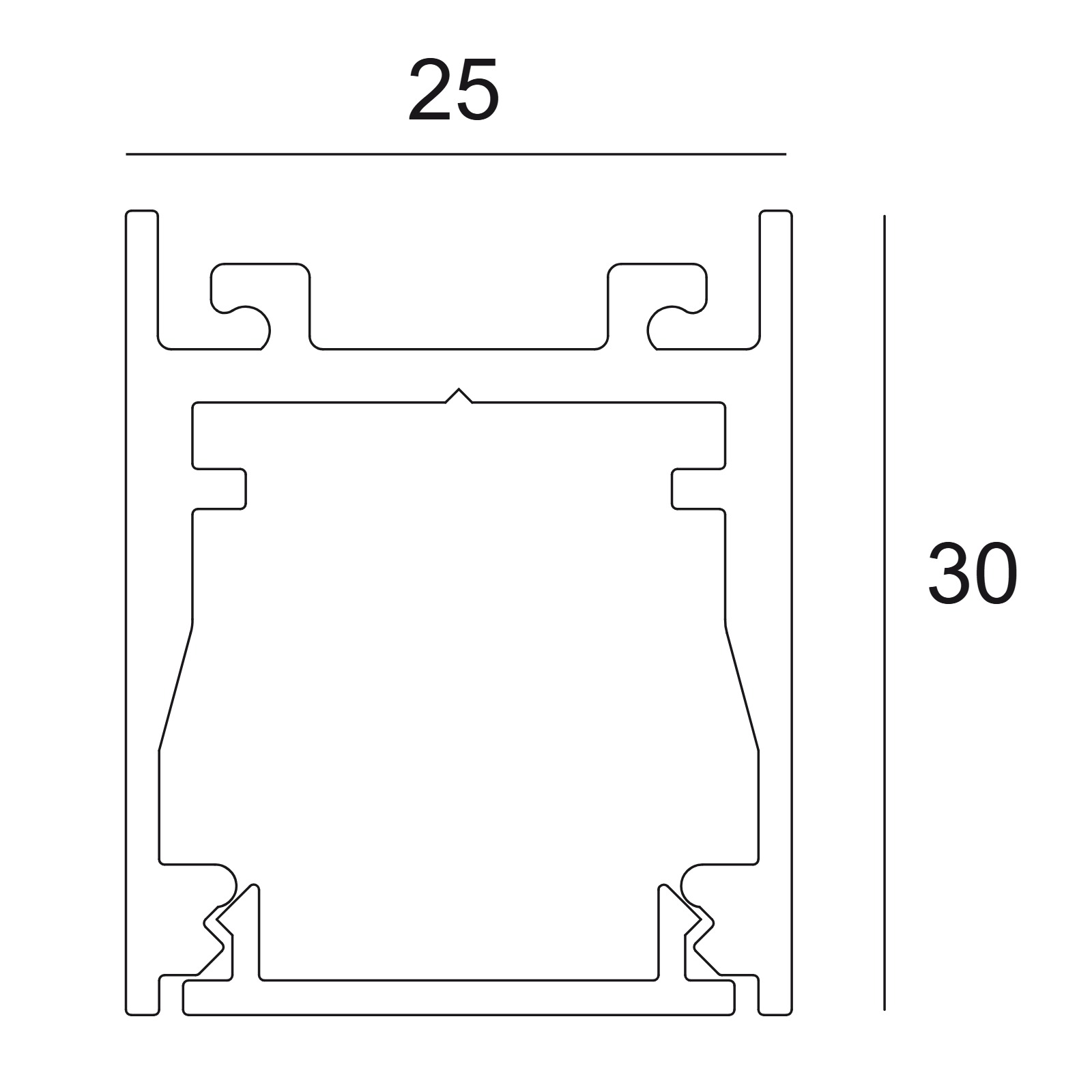 Profile FEMTOLINE 25 FLUSH profile Delta Light FTL25 F - PROFILE ANO 2