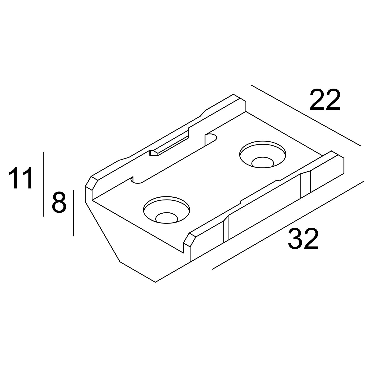 SHL 19 - MOUNTING CLIP 45° SET Delta Light ILP 2