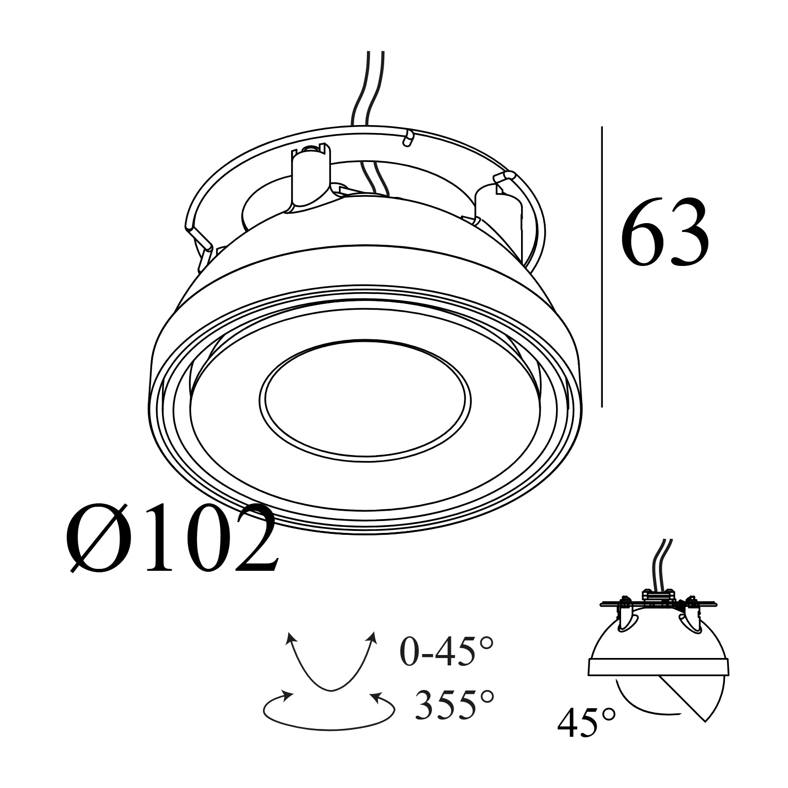 TWEETER M TRIMLESS 92733 W-W белый Delta Light Встраиваемый в потолок светильник 2