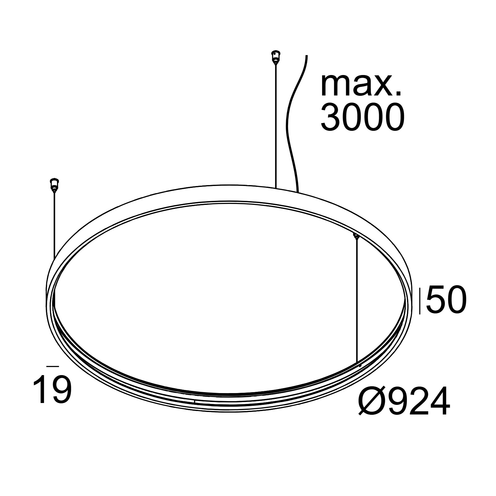 SUPERLOOP HC 90 MDL B черный Delta Light подвесной светильник 2