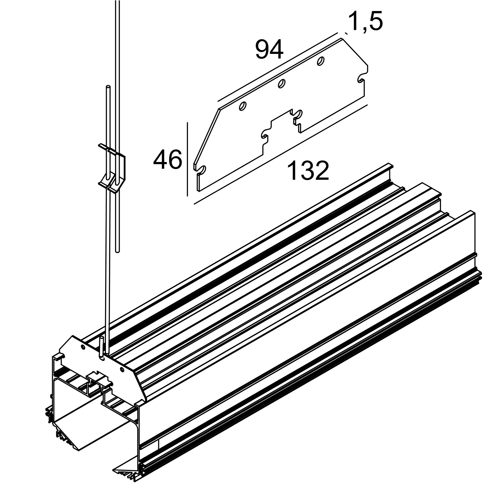 Крепление components DUMMY Delta Light SPM52 - SUSPENSION BRACKET
